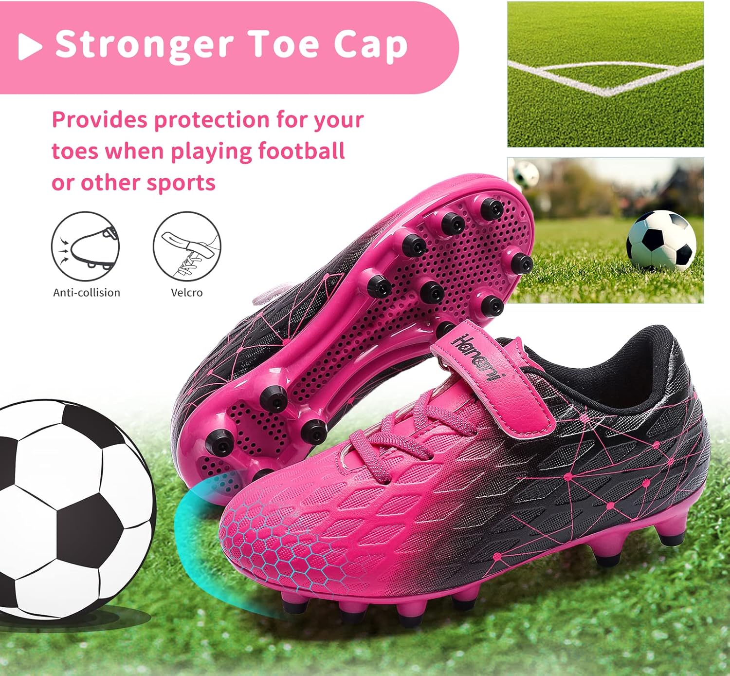 Thumbnail 5 de Kids Football Boots FG/AG with Velcro