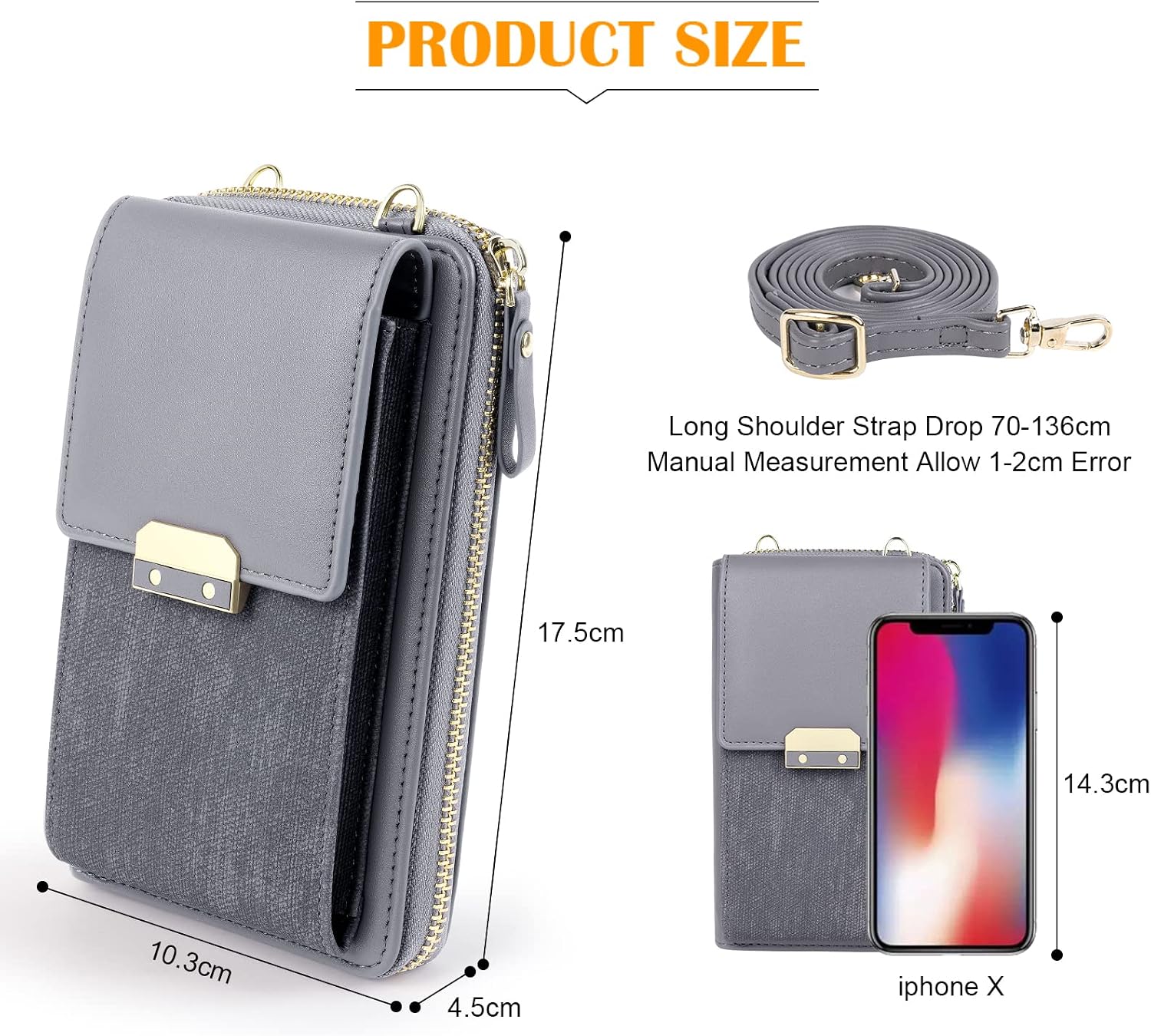 Detalle de Aucuu Borsa a tracolla per cellulare 215 g