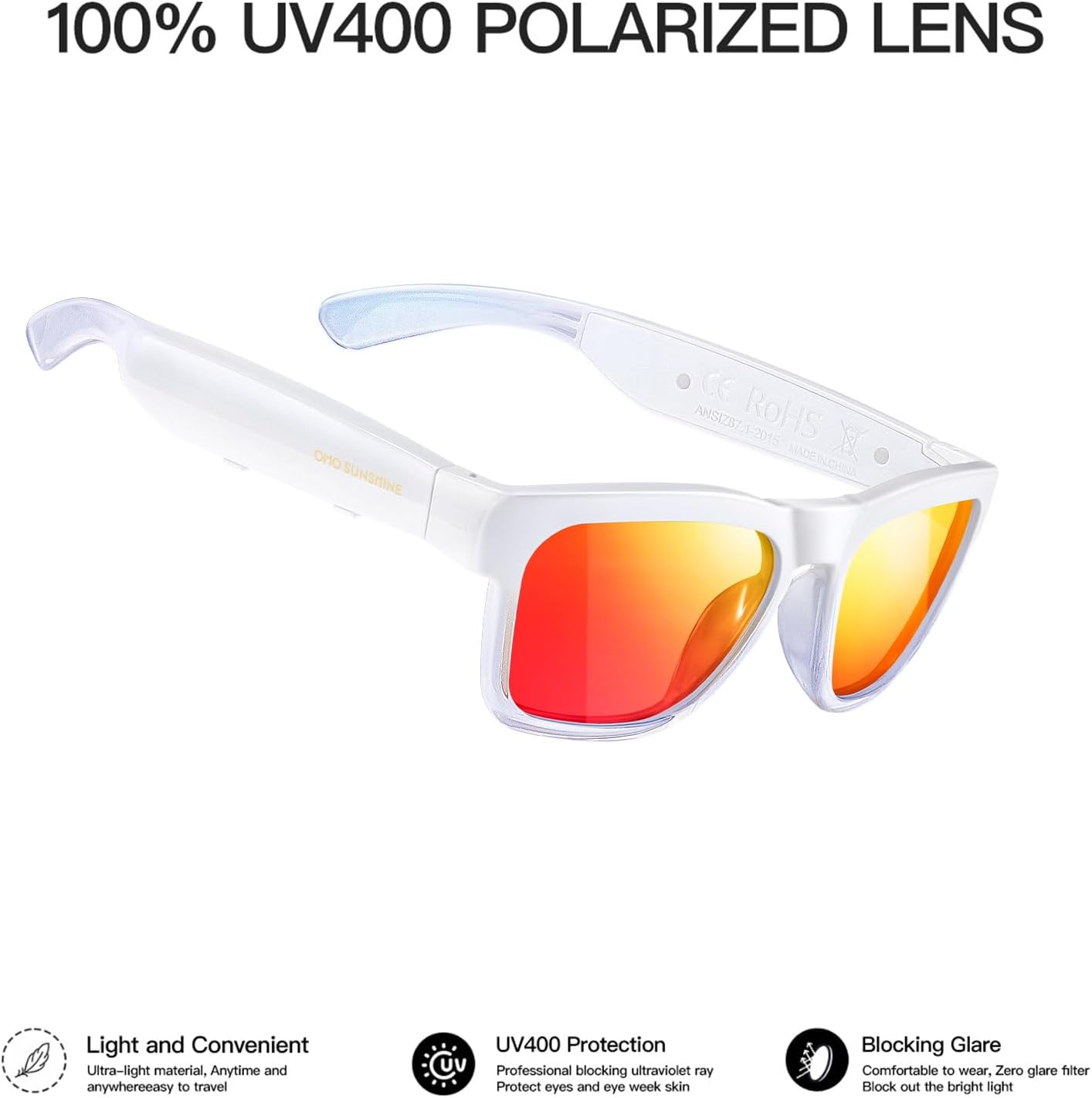 Detalle 2 de OhO Smart Glasses Polarized 10h Bluetooth