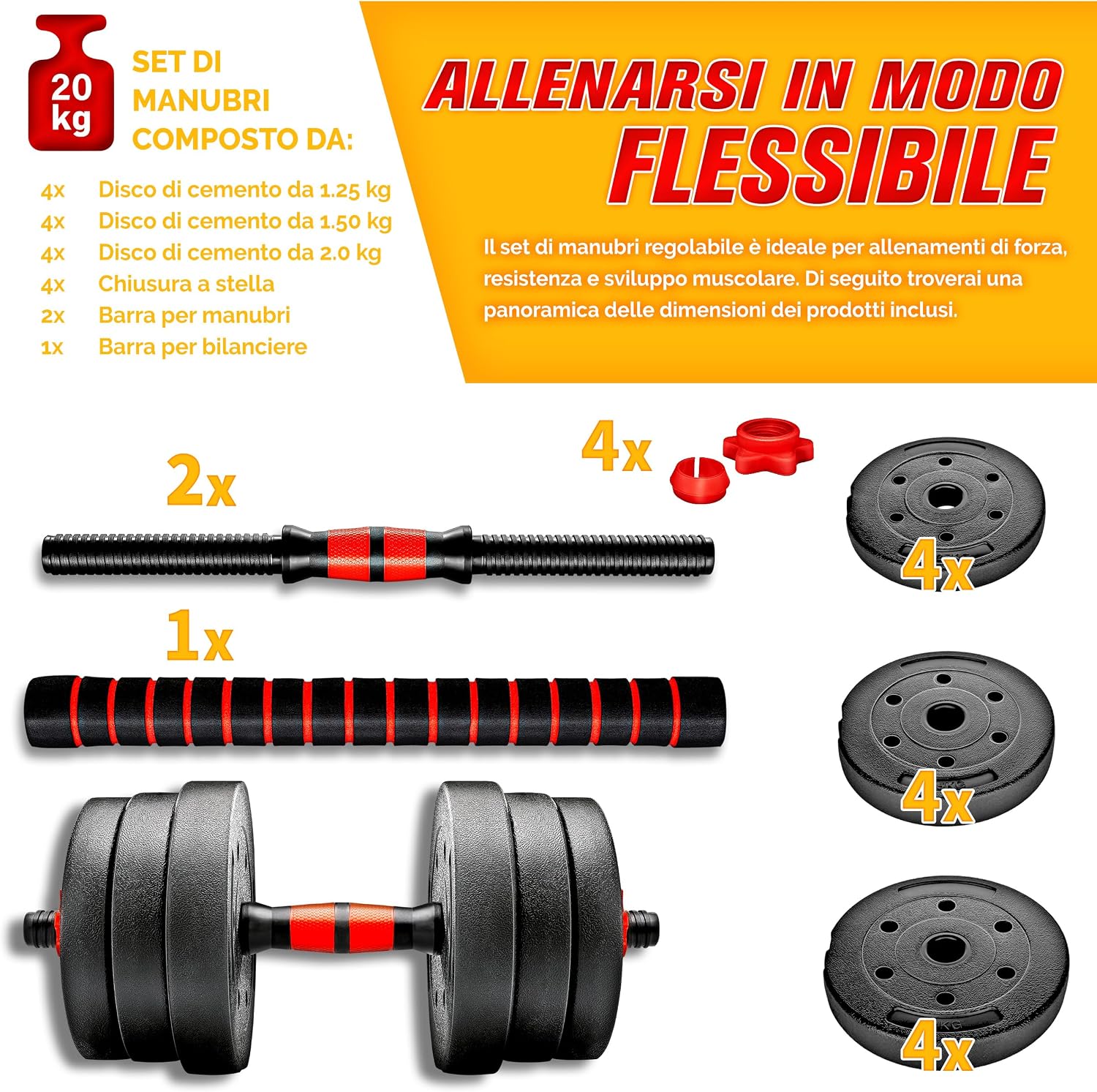Thumbnail 4 de RE:SPORT Set di manubri 2 in 1 15-40kg