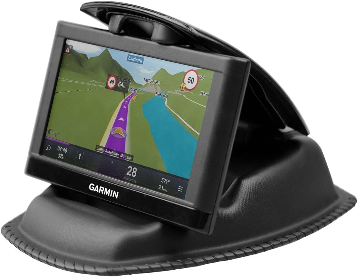 APPS2Car GPS-Halterung mit Armaturenbrett-Pinze und Beanbag-Basis – für Garmin Nuvi, TomTom, Magellan & Smartphones bis ca. 6 Zoll