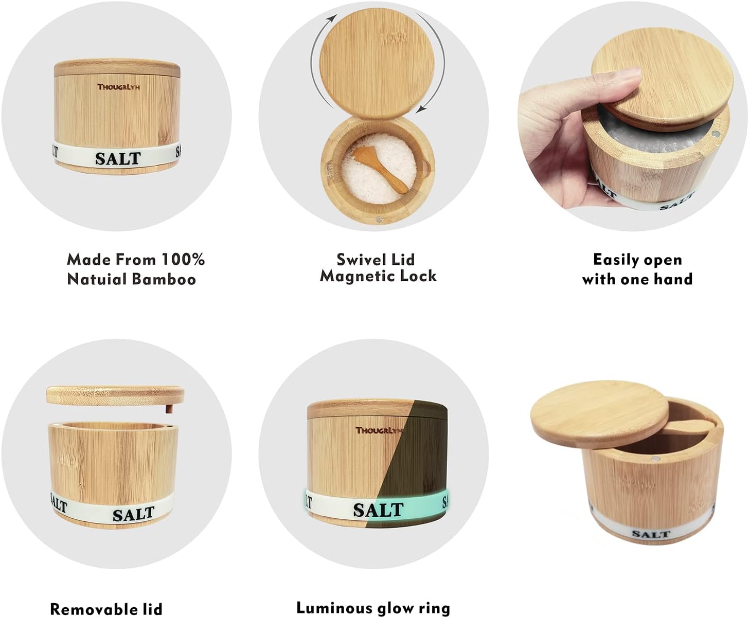 Detalle 2 de ThougrLyh Bamboo Salt Box