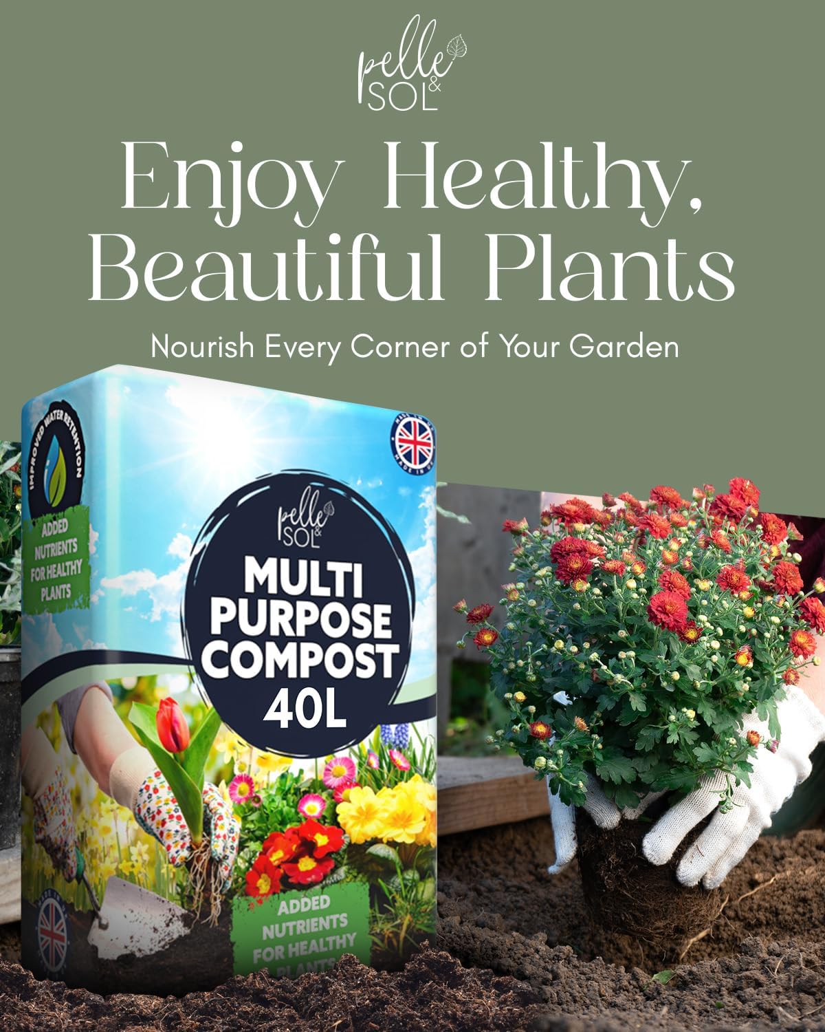 Detalle de Pelle & Sol 40L Multi Purpose Compost