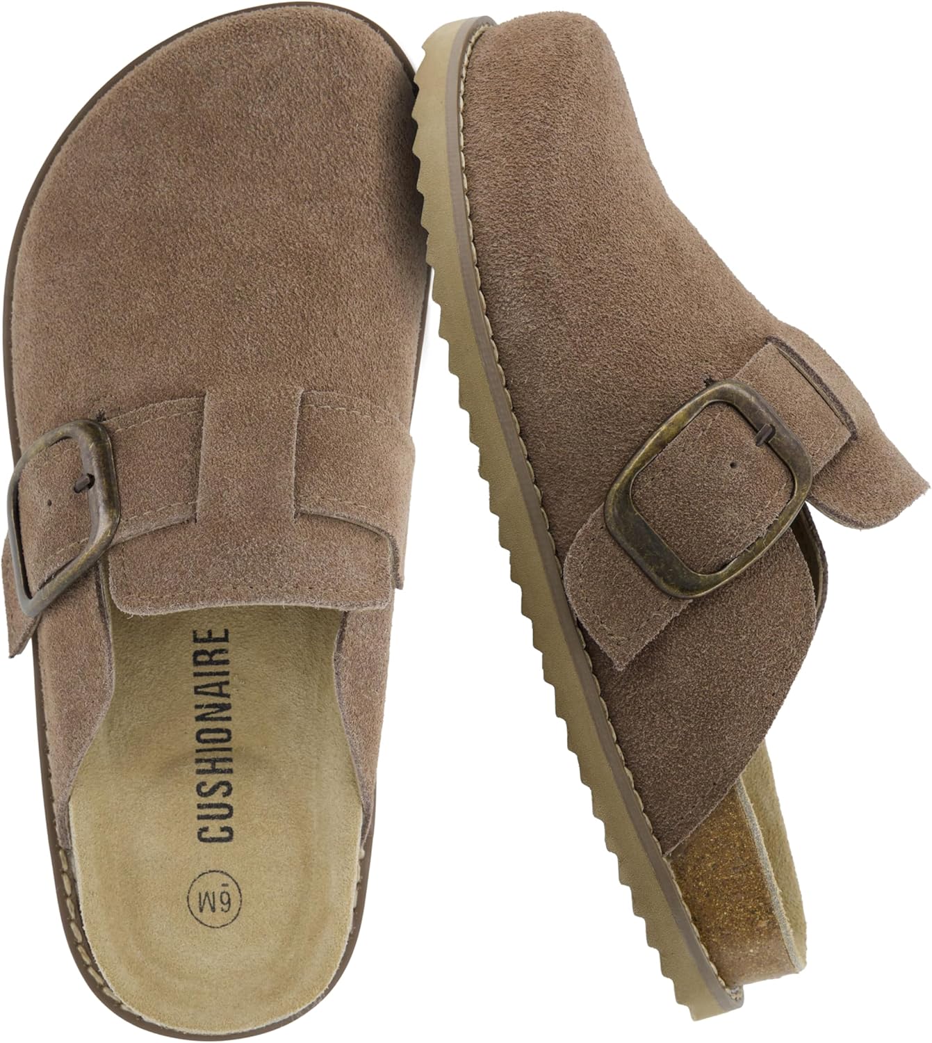 Detalle de CUSHIONAIRE Blain Suede Slip-On Clogs ⚙