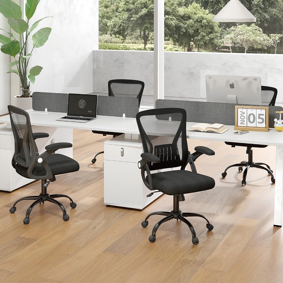 Detalle 2 de Flysky FS-2004BK Ergonomic Mesh Office Chair with Lumbar Support
