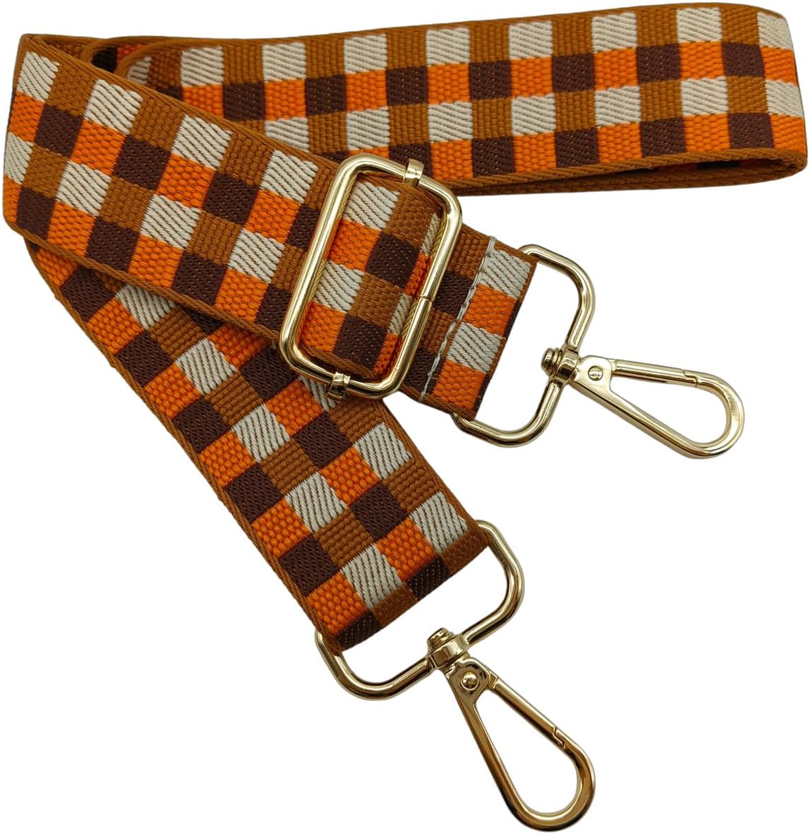 Thumbnail 6 de Verstellbarer Schultergurt für Taschen 80–130 cm, 3,8 cm Breite – Blau/Hellbraun mit Karabiner