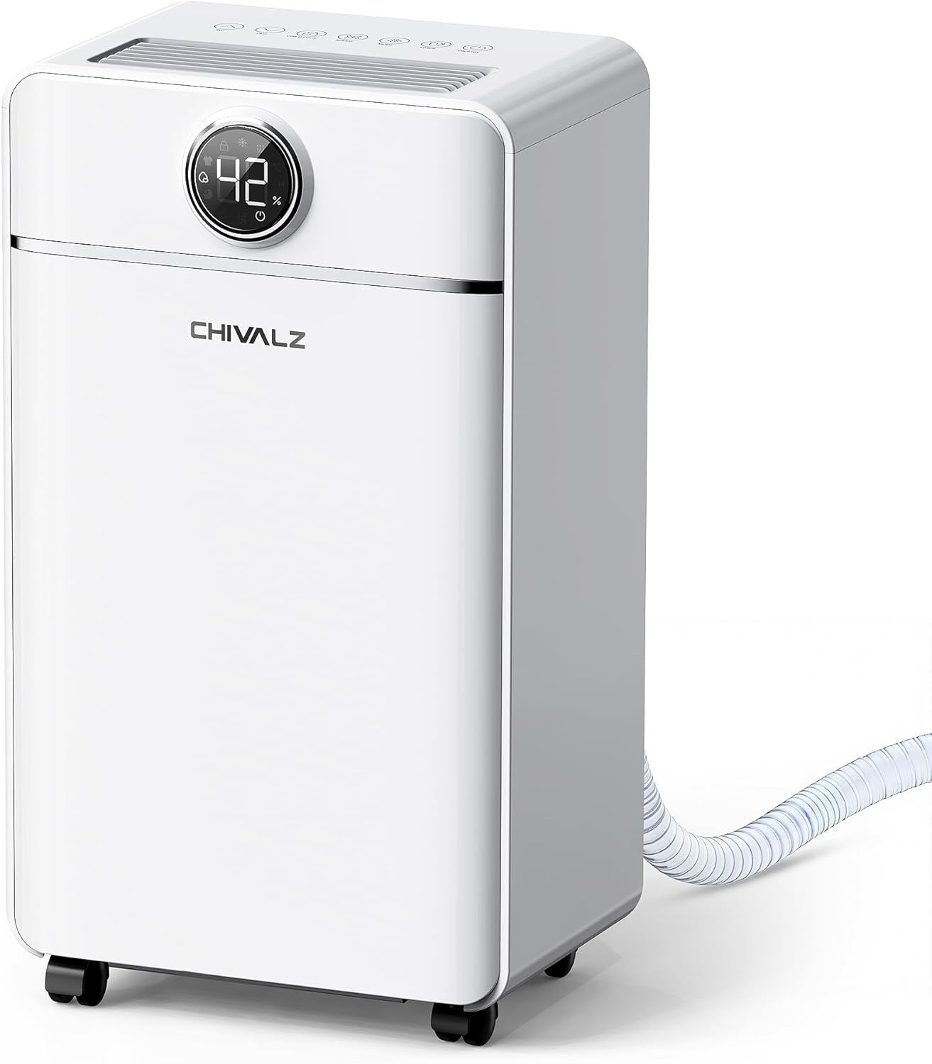 Detalle de CHIVALZ 12L/24H Dehumidifier for Home, Bedroom & Bathroom — 3 Modes, LED Display & 24H Timer