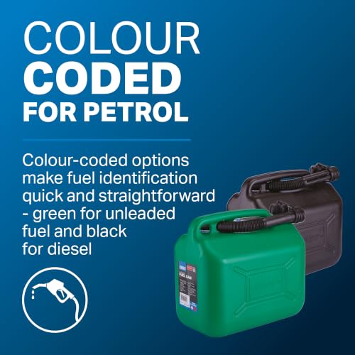 Thumbnail 5 de Draper 10L Plastic Petrol Can with 290mm Spout — Portable Fuel Container