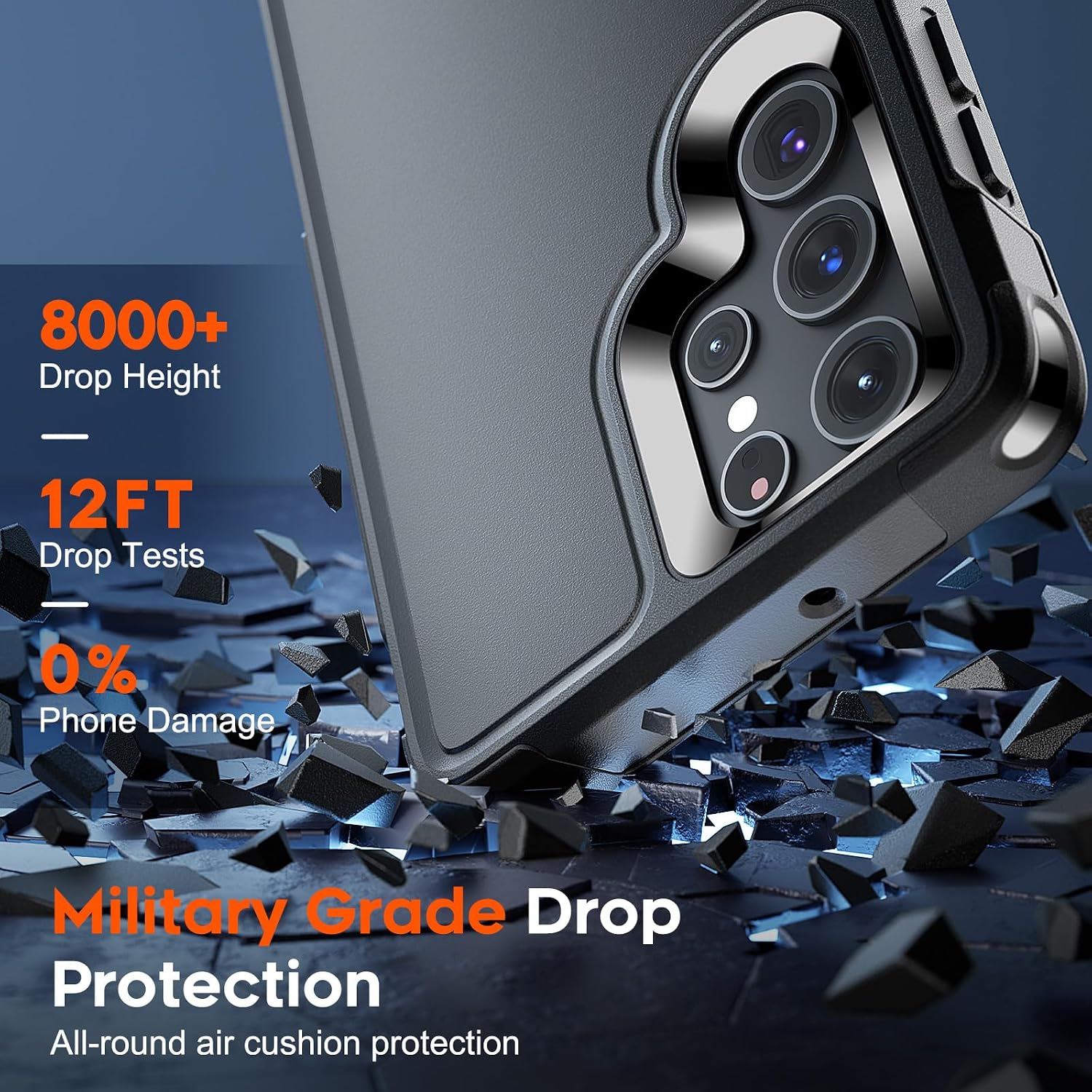 Detalle 2 de zapica Galaxy S22 Ultra protective case — Military drop protection