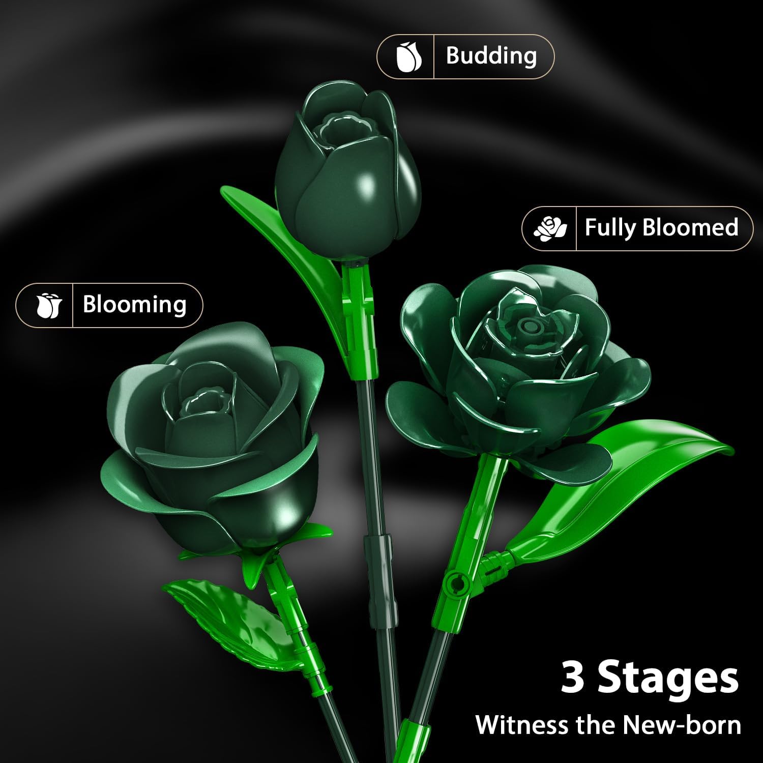 Thumbnail 5 de PLAXSOON Blumenstrauß Bausatz mit Licht 523 Teile