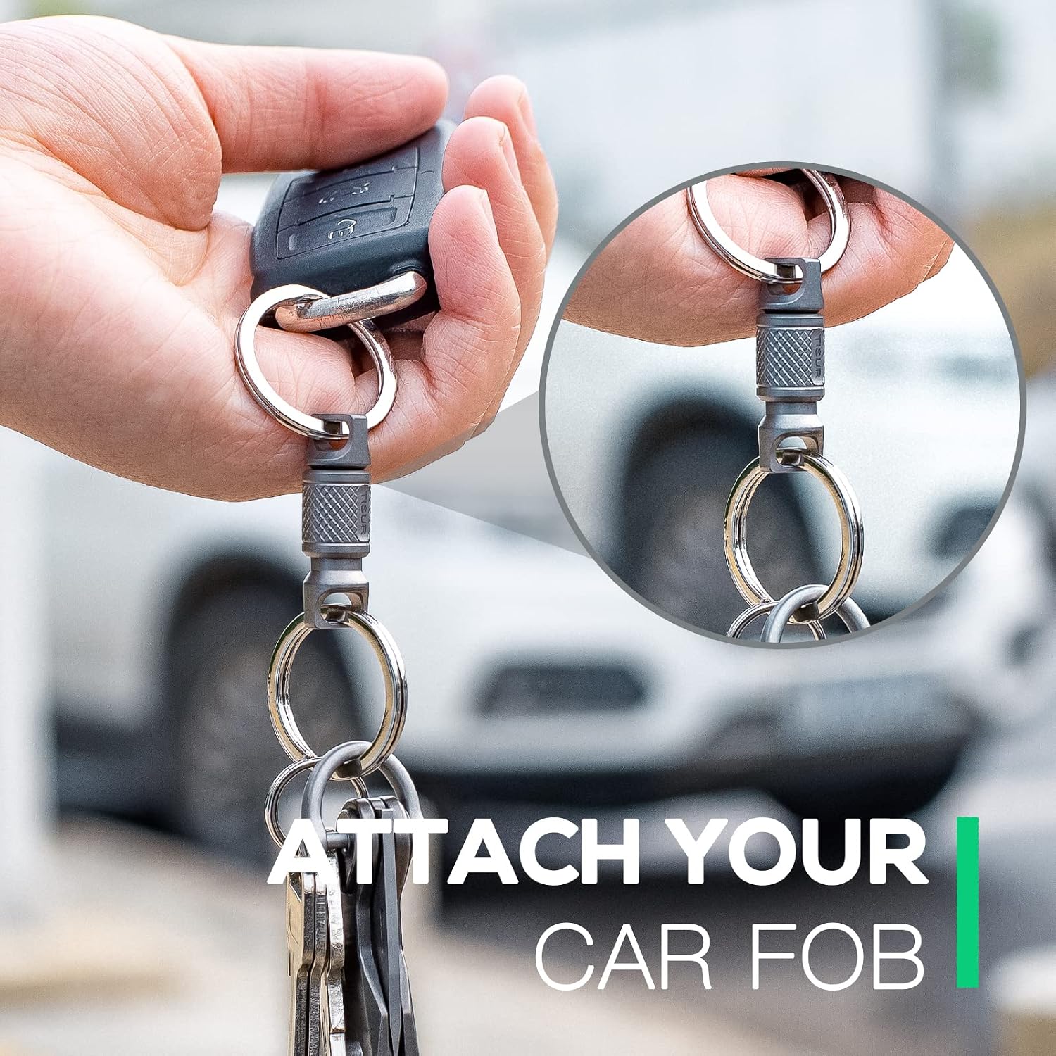 Thumbnail 3 de TISUR Quick-Release Keychain, Titanium