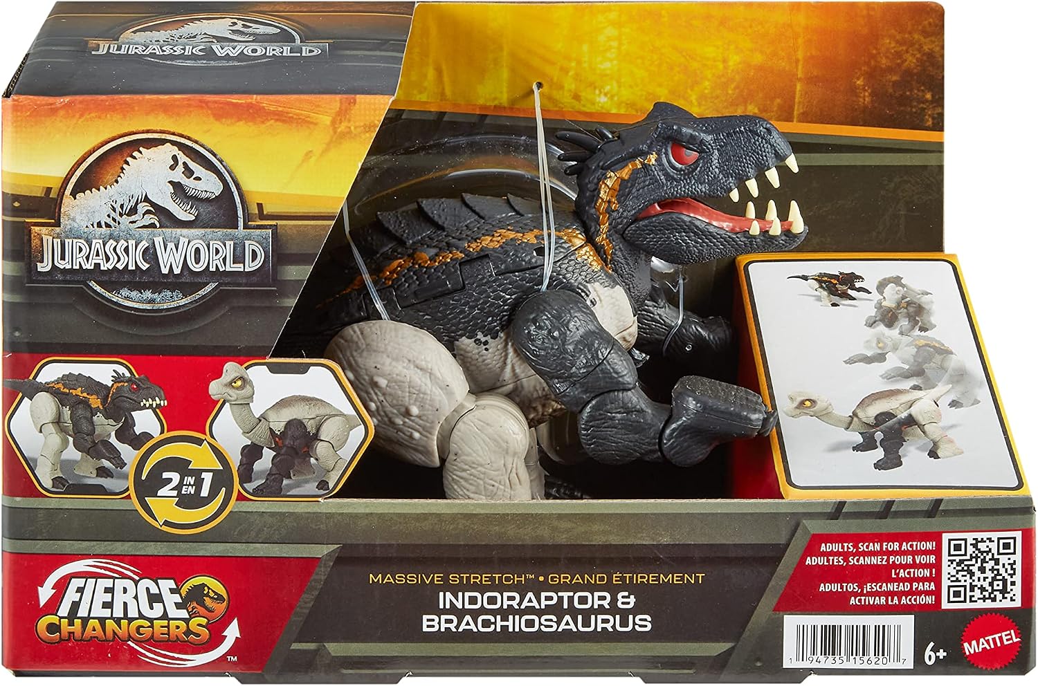 Thumbnail 6 de Mattel Jurassic World Fierce Changers Dinosaurio Transformable 🦖
