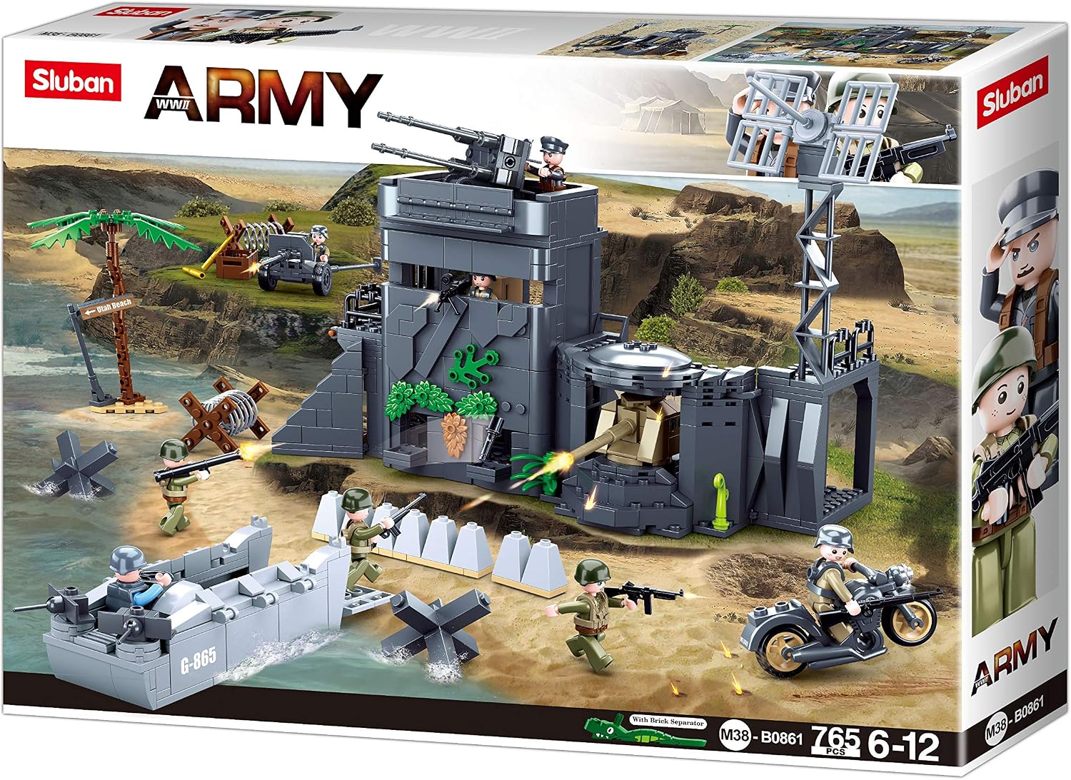 Thumbnail 1 de Sluban Army M38-B0861 – zestaw klocków Bitwa o Plażę, 765 elementów