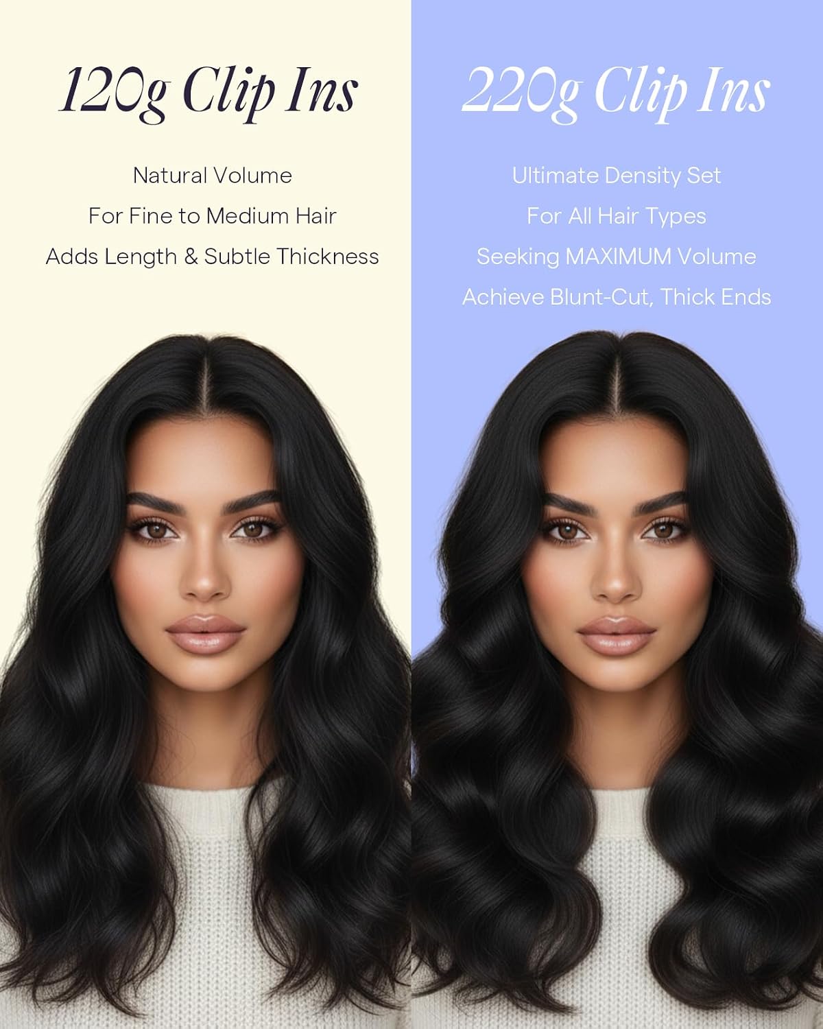 Thumbnail 4 de Full Shine Thick Clip-In Hair Extensions (Ash Blonde Highlight / Remy Human Hair), 24 Inch 7Pcs