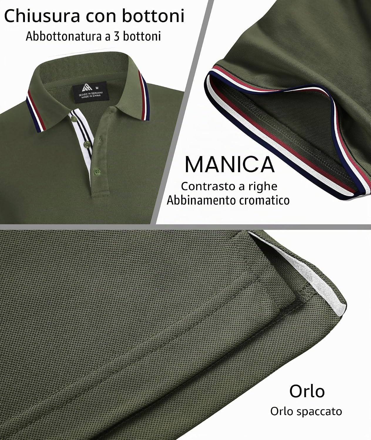 Detalle de SwissWell Polo Uomo Manica Corta: asciugatura rapida e comfort per sport e tempo libero
