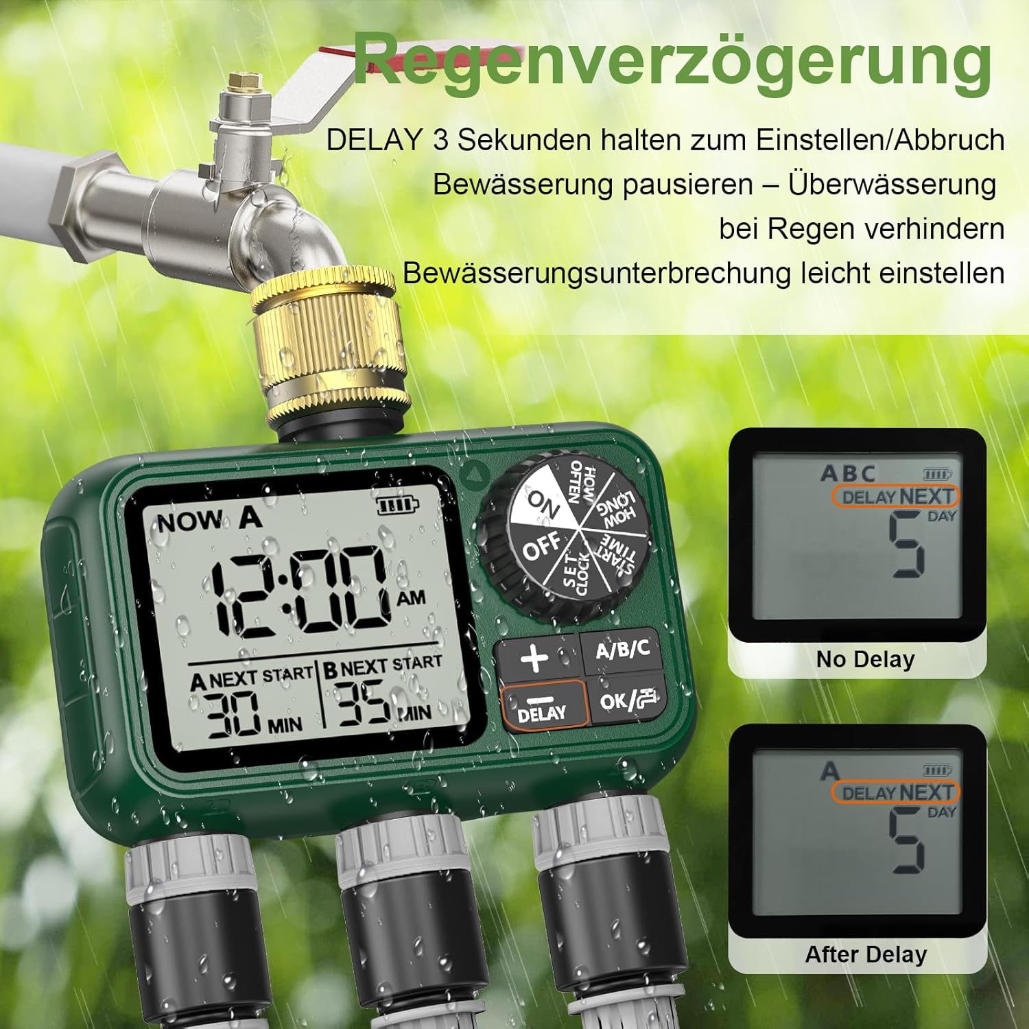 Thumbnail 1 de XinFuture Bewässerungscomputer 3 Ausgänge LCD