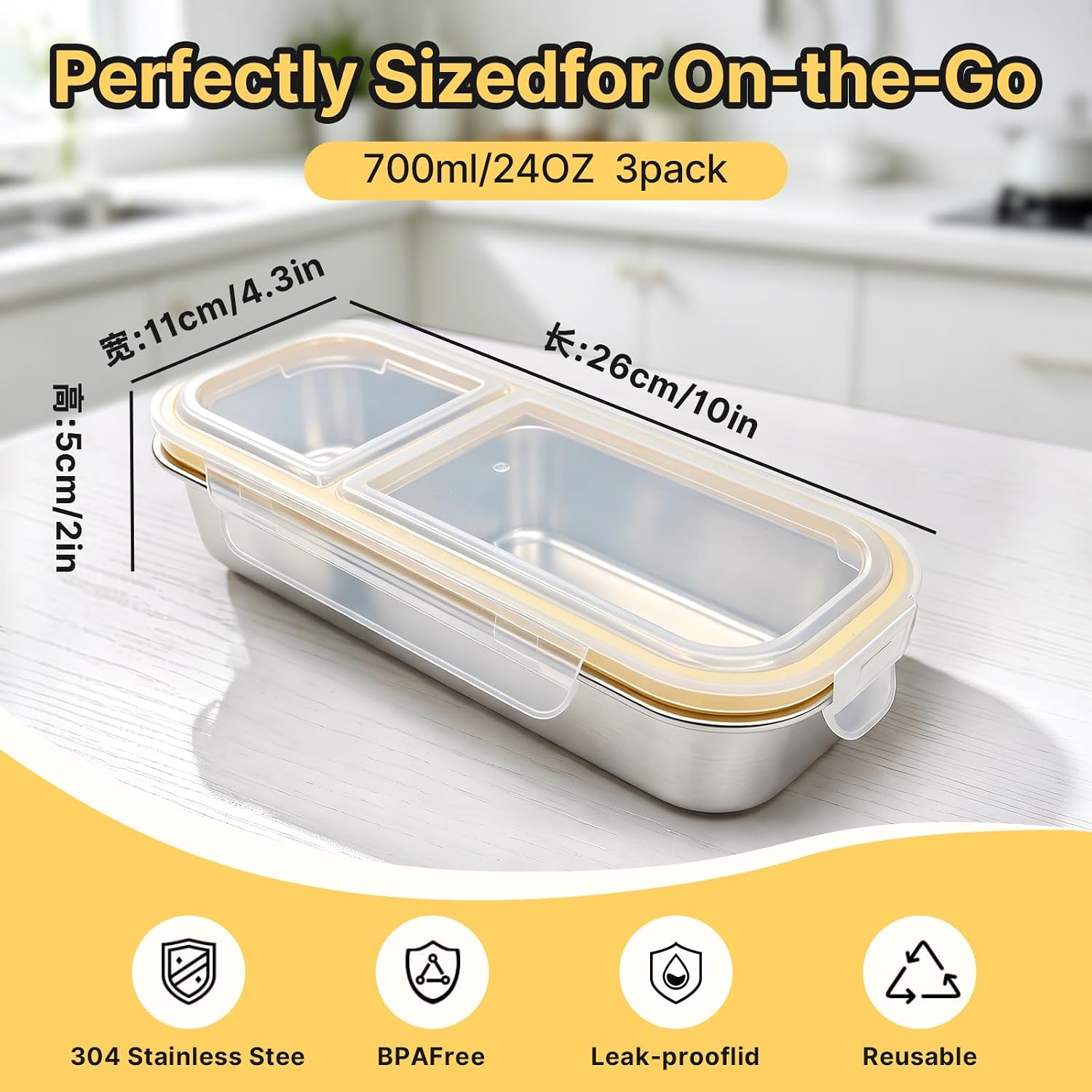 Thumbnail 1 de HestiaSnax Stainless Steel Snack Containers