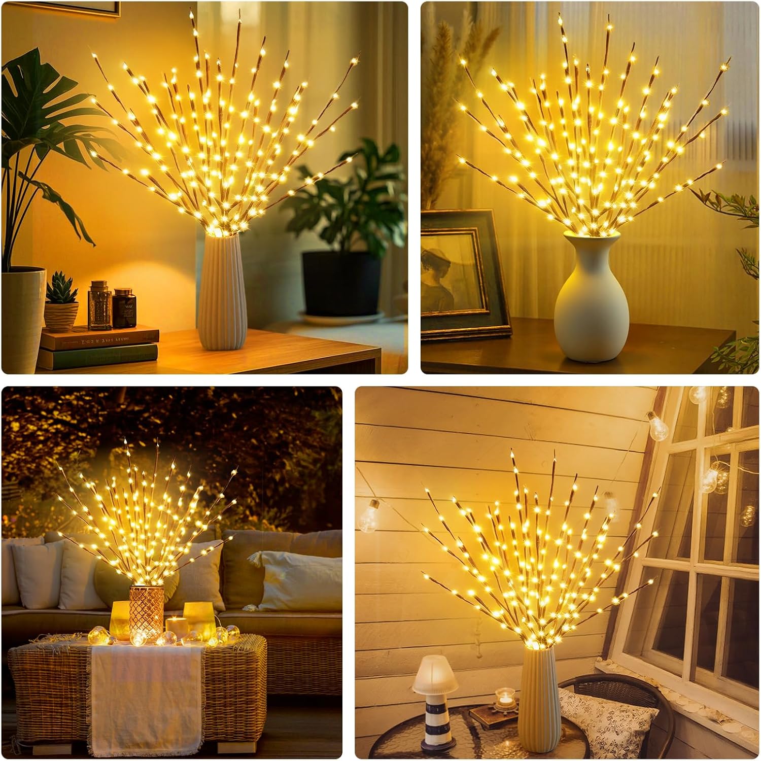 Thumbnail 4 de DK177 2 Pack Led Branch Light Vase Filler 20 LEDs 30 Inch