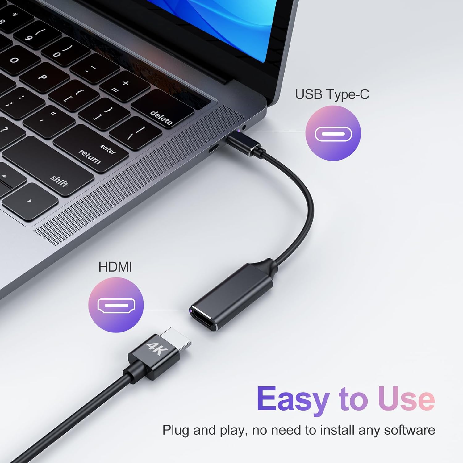Thumbnail 2 de Raycue USB C to HDMI Adapter 4K