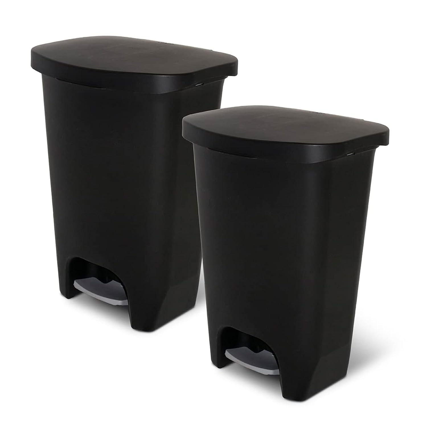 Detalle de Glad 13-Gallon Plastic Step Trash Cans, 2-Pack with Clorox Odor Protection