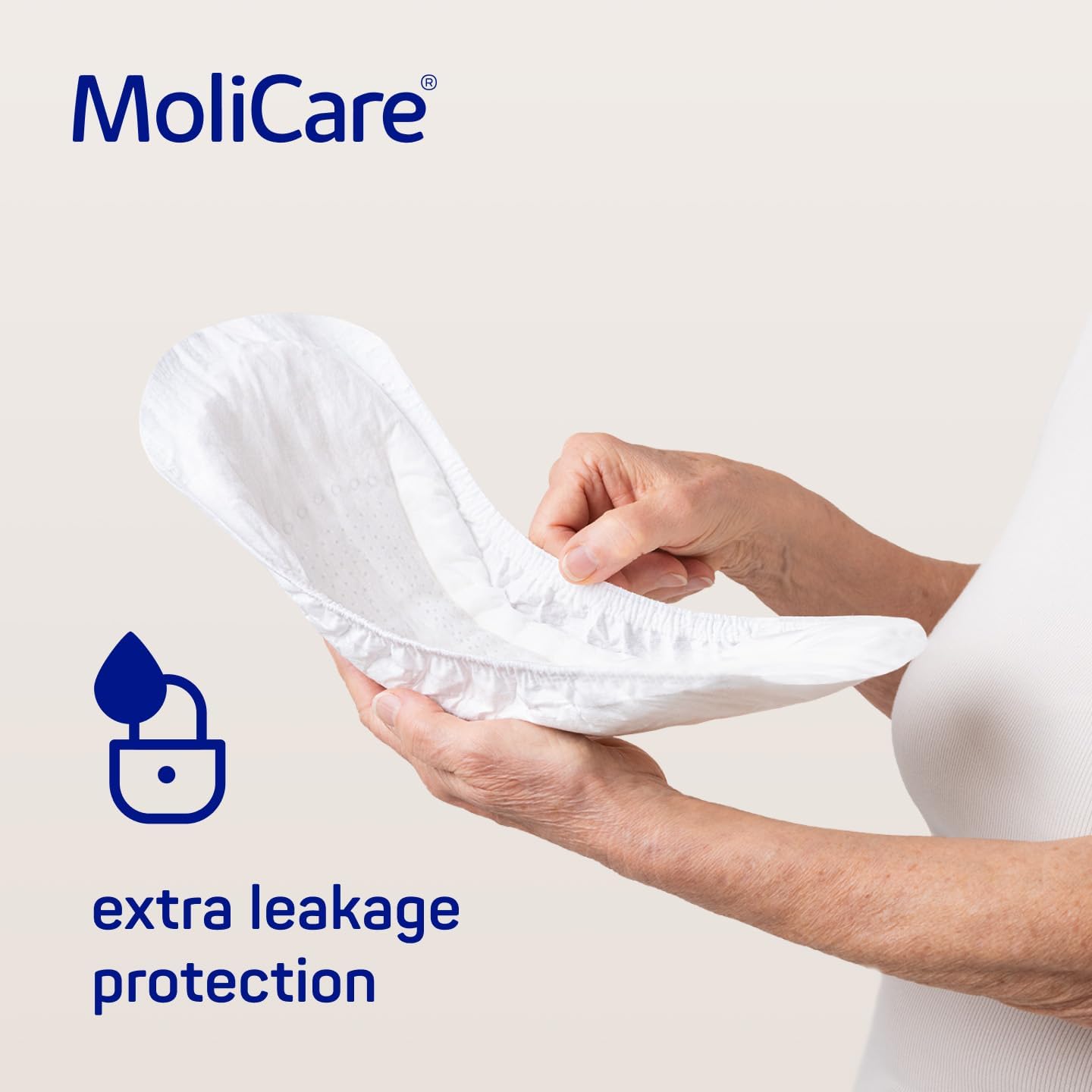 Detalle de MoliCare lady Pad 5 kropli – bardzo długie wkładki nocne, 40 cm, 168 szt.