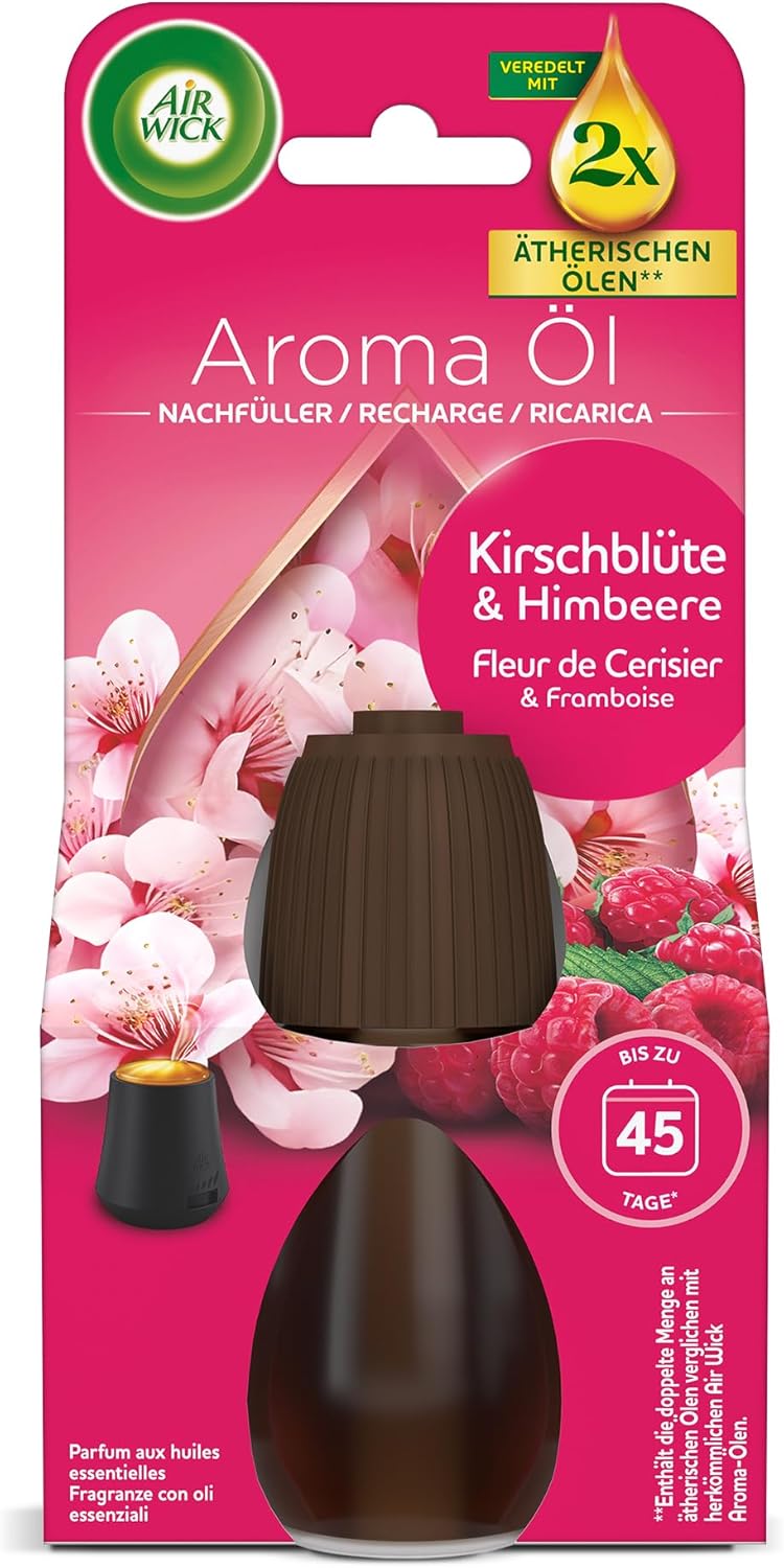 Thumbnail 1 de Air Wick Aroma-Öl Flakon Nachfüller Kirschblüte & Himbeere – 6x20 ml