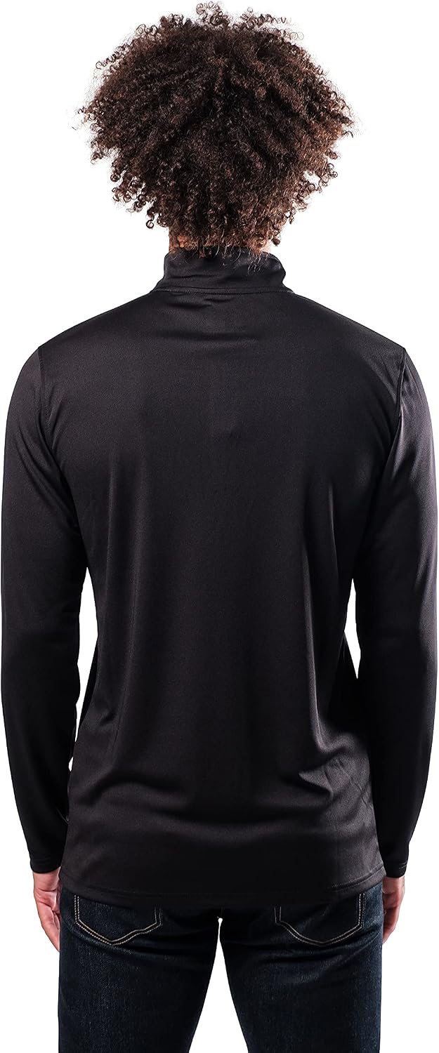 Detalle de Ultra Game Men’s NBA Official Quarter Zip Performance Long Sleeve Pullover T-Shirt
