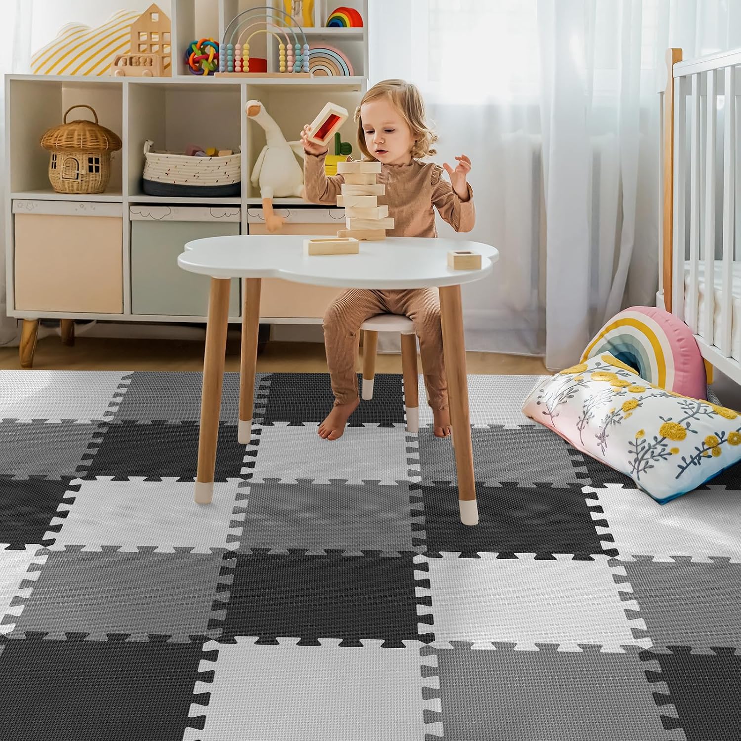 Thumbnail 6 de 36Pcs Baby Play Mat 11.8×11.8×0.6 in Crawling Rug