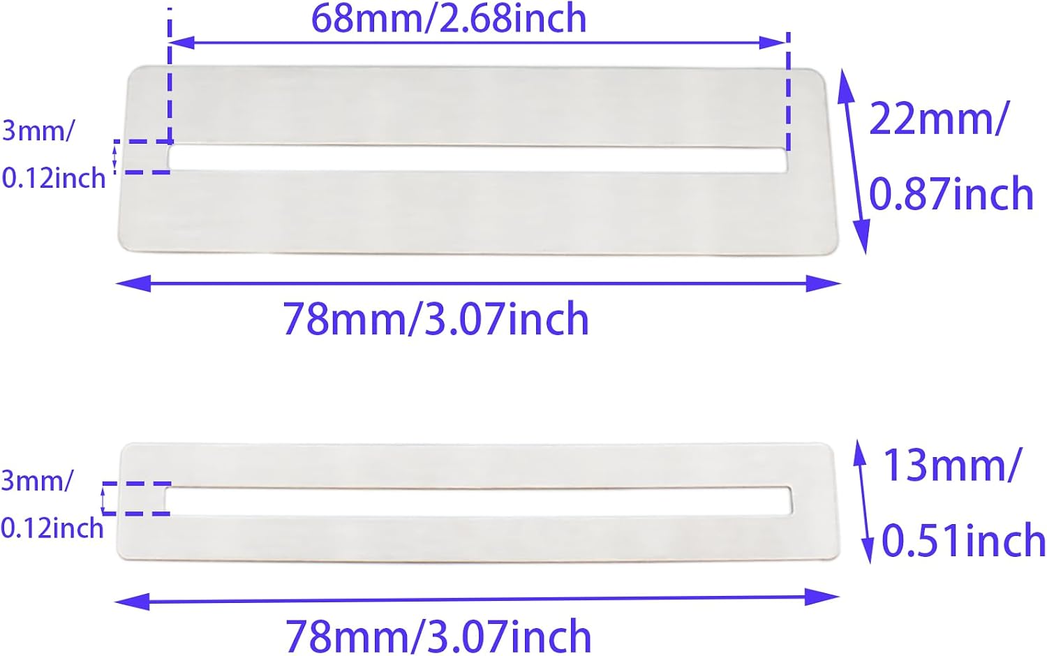 Detalle 2 de LBTODH L-GUITAR-FINGERBOARD-SI-4 Fretboard Guards, 4-Piece Stainless Steel Set