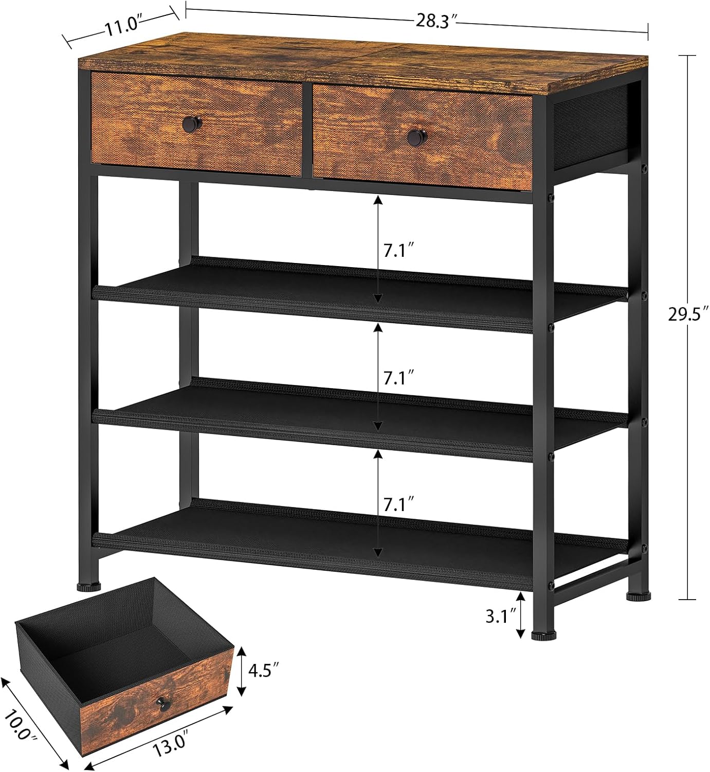 Thumbnail 2 de USIKEY 4-Tier Shoe Rack