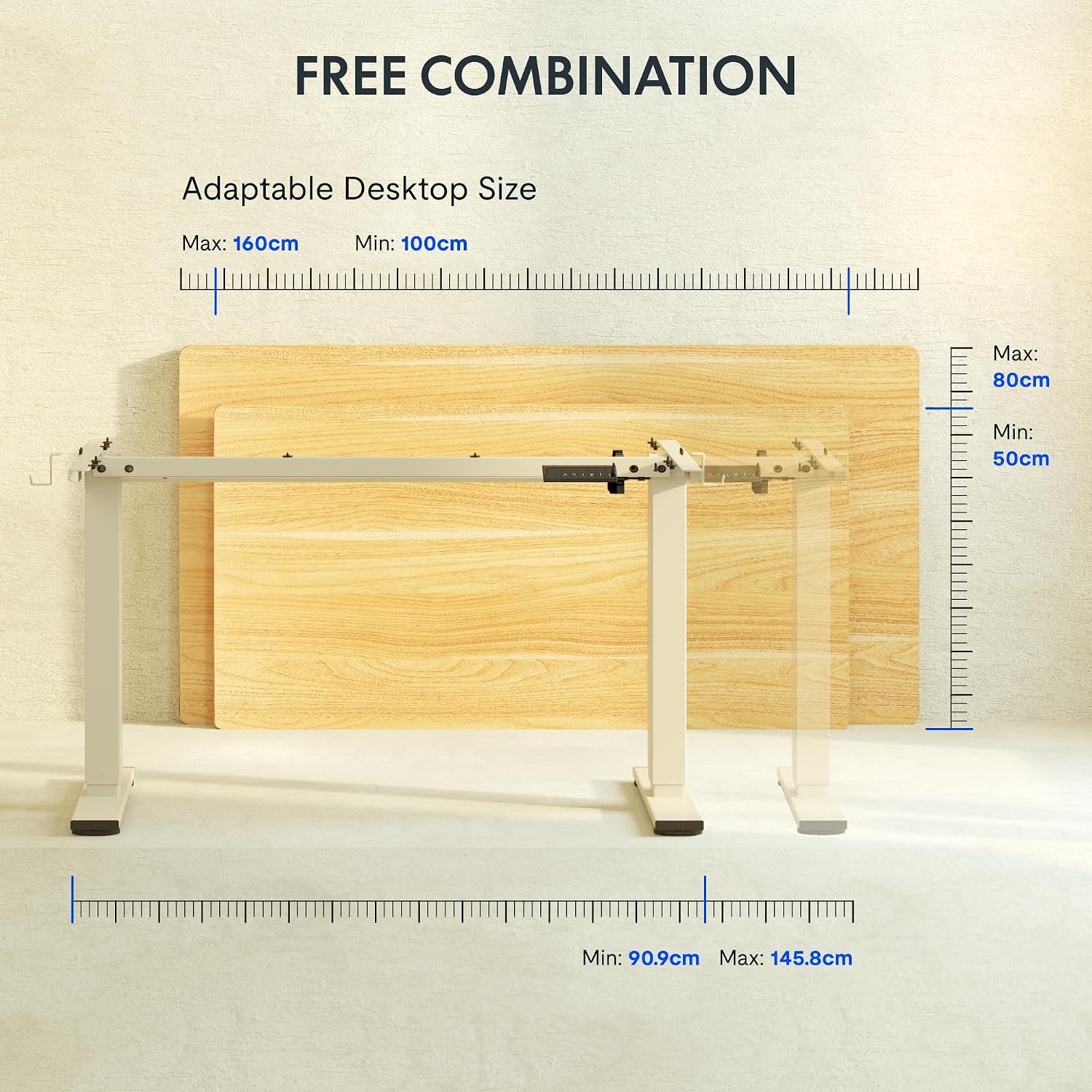Thumbnail 2 de FLEXISPOT EN1 2-Stage Sit-Stand Desk Frame