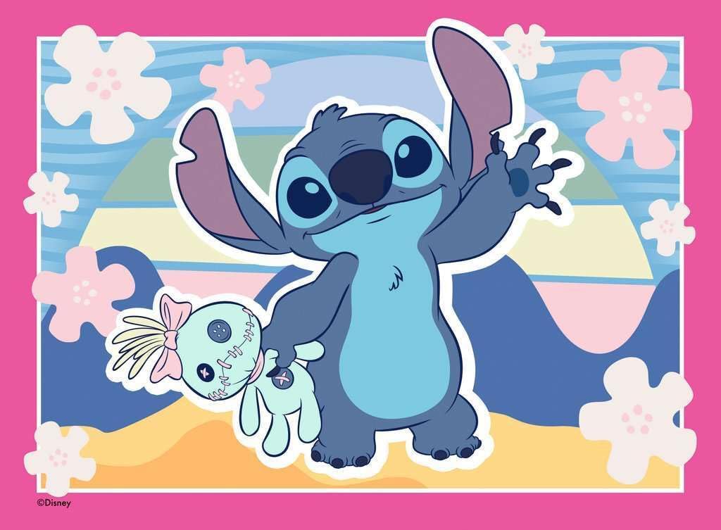 Detalle de Kinderpuzzle 4x35 Teile – Disney Stitch | Speedy Puzzle von Ravensburger