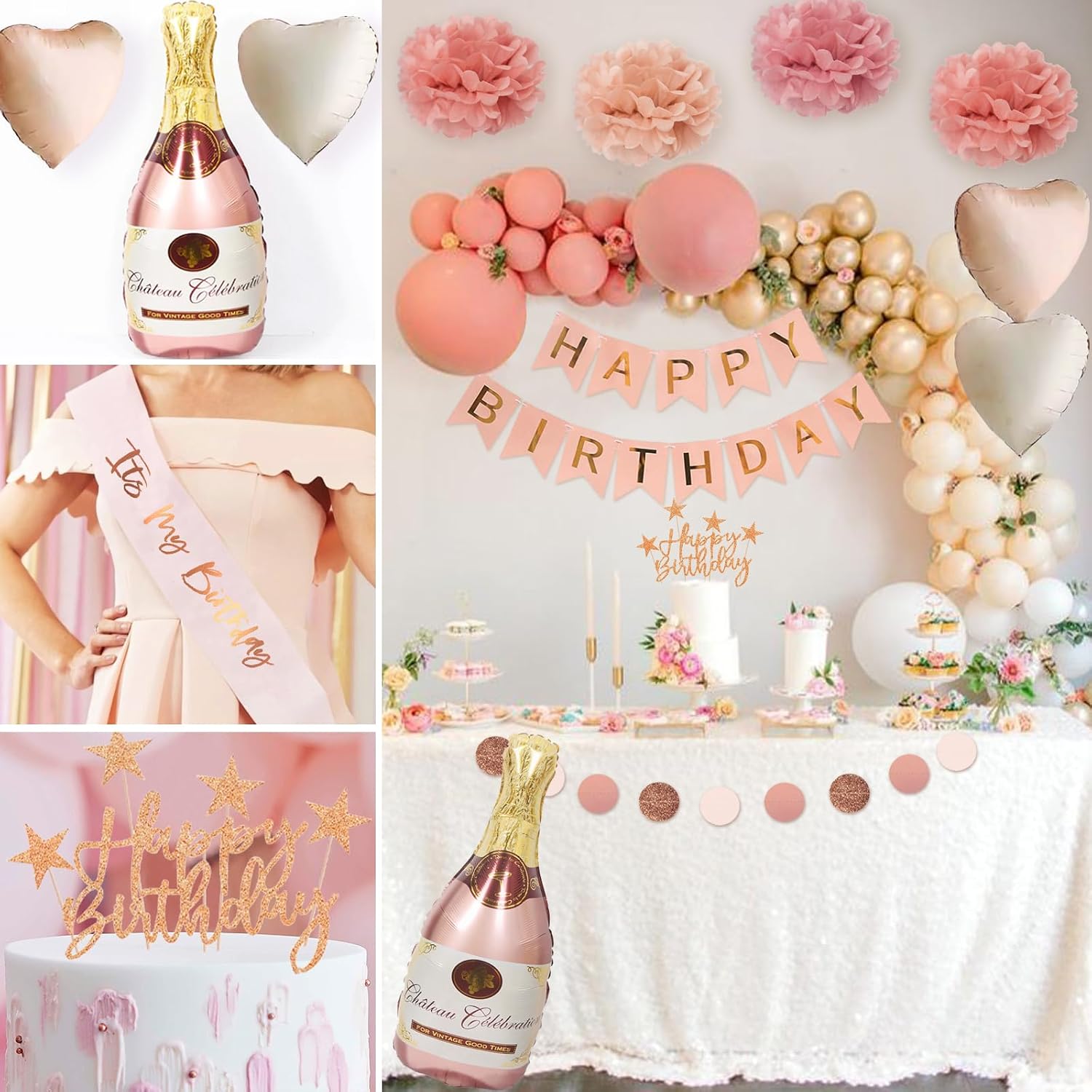 Thumbnail 5 de Geburtstagsdeko Rosa Beige – Mädchen & Frauen