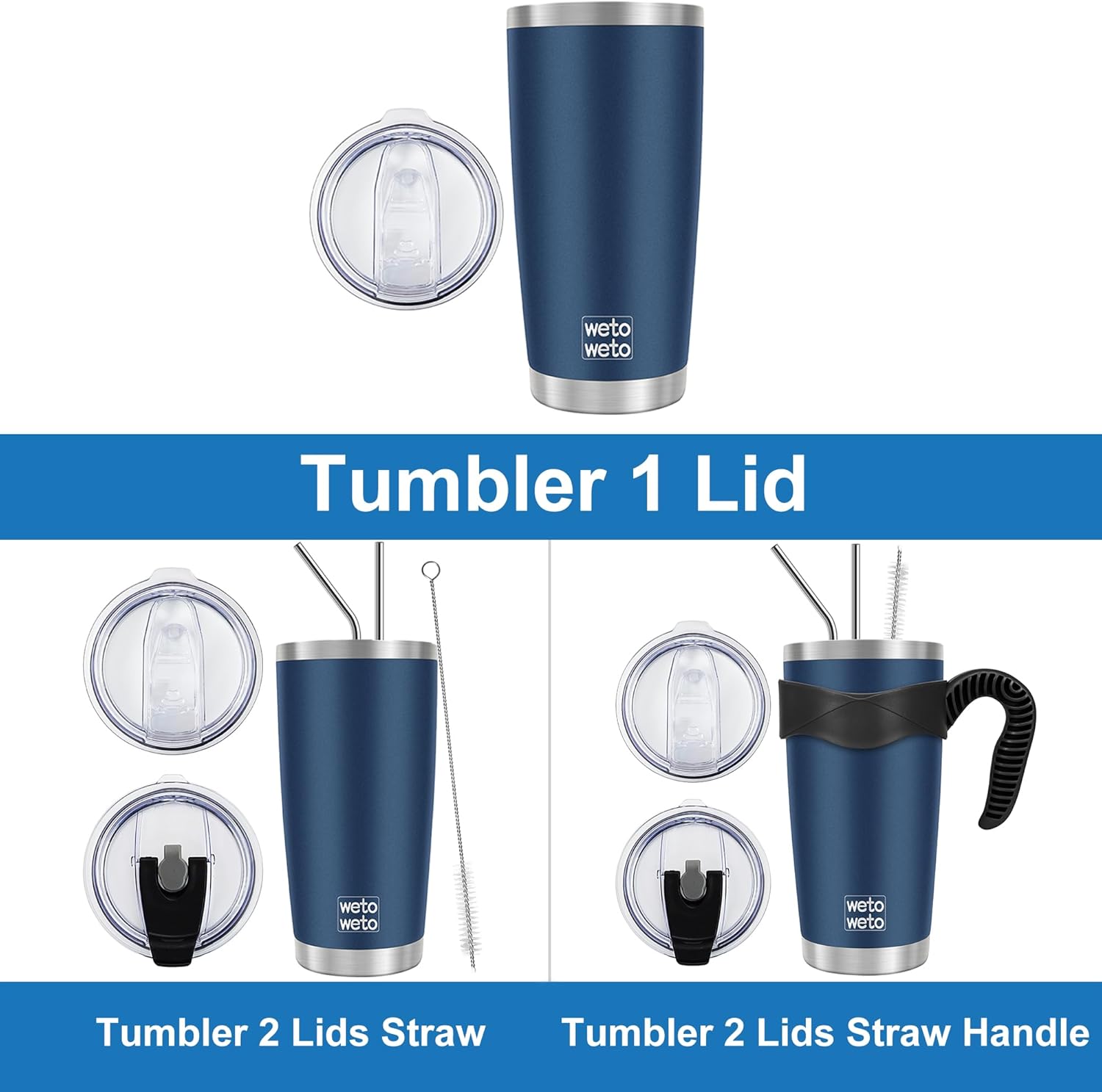 Detalle 2 de WETOWETO 20oz Tumbler stainless steel travel mug