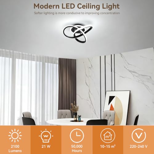 Detalle de MELAYR 4760682 Plafonnier LED Moderne 3000K/4500K/6500K – 21W, CRI≥80