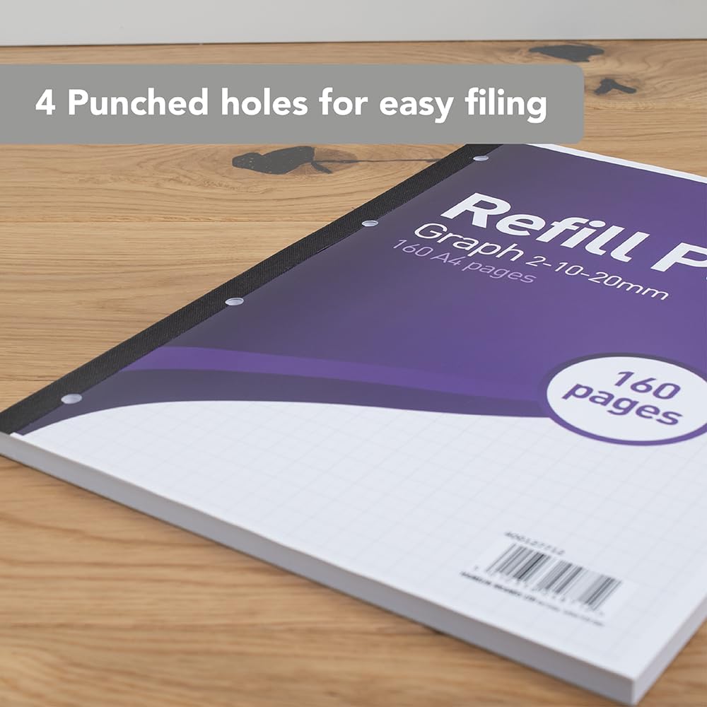 Detalle de SUMMIT A4 Refill Pad – Graph Ruled 2-10-20 mm, 160 Pages, Pack of 5