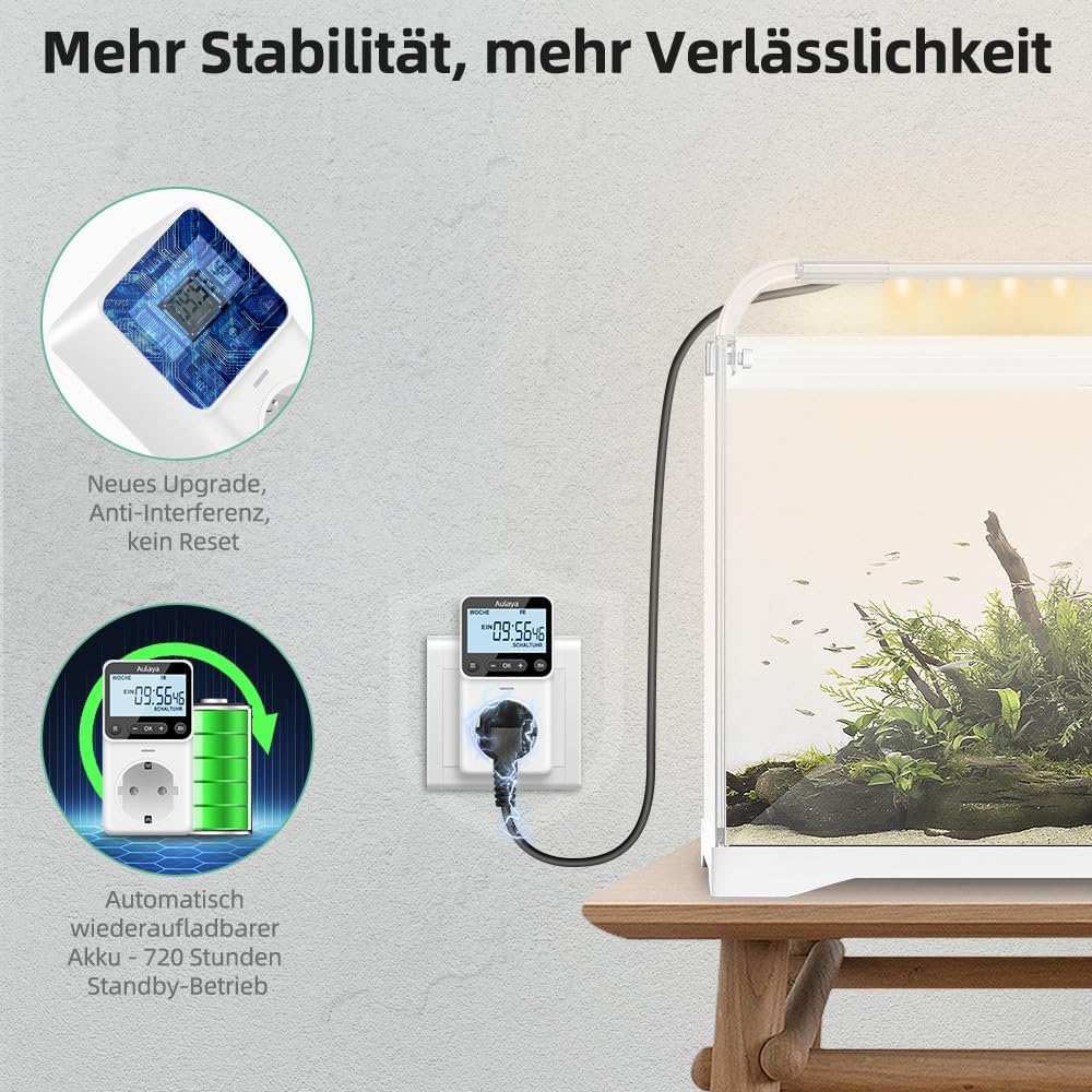 Thumbnail 2 de Zeitschaltuhr Digital Deutsche Ausführung mit 25 konfigurierbaren Wochen-, Tages- und Minutenprogrammen