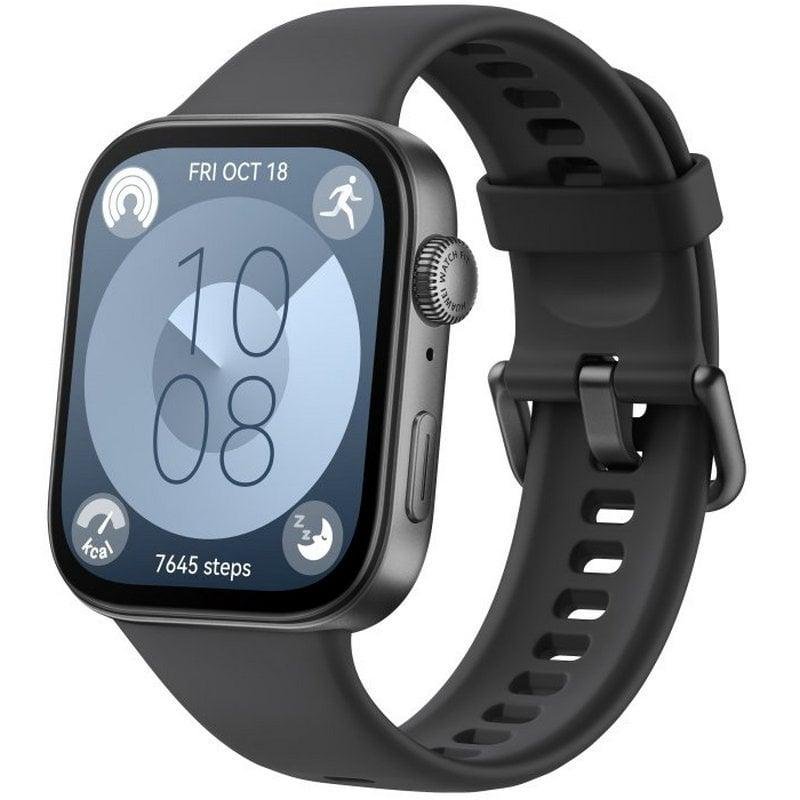 Detalle de Huawei Watch Fit 3 AMOLED Negro con correa de fluoroelastómero