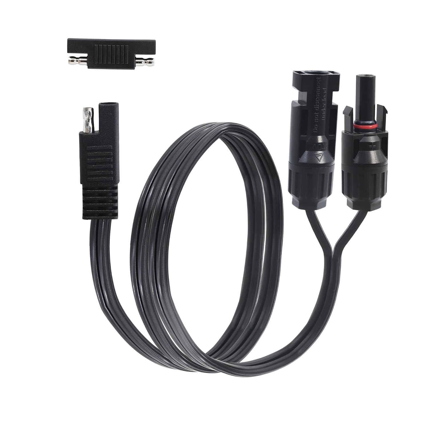 Detalle de LANMINGLEL Solar Panel to SAE Adapter Cable 14AWG: SAE Connector to Male & Female Solar Connectors Extension Wire for Solar Panels and RV Battery Chargers