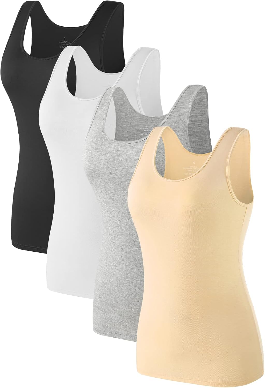 Thumbnail 6 de Air Curvey 4 Pack Tank Top 95% Modal