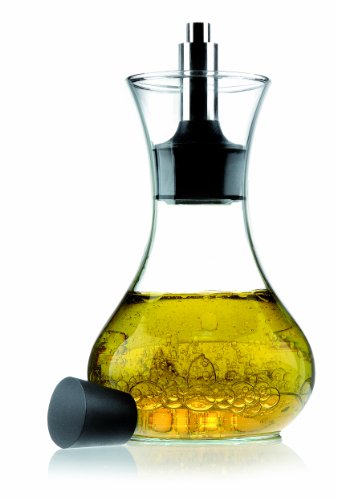 Detalle de Eva Solo 567680 Oliera/Acetiera Dressing-Shaker 0,25 L con beccuccio anti-goccia, trasparente/nero