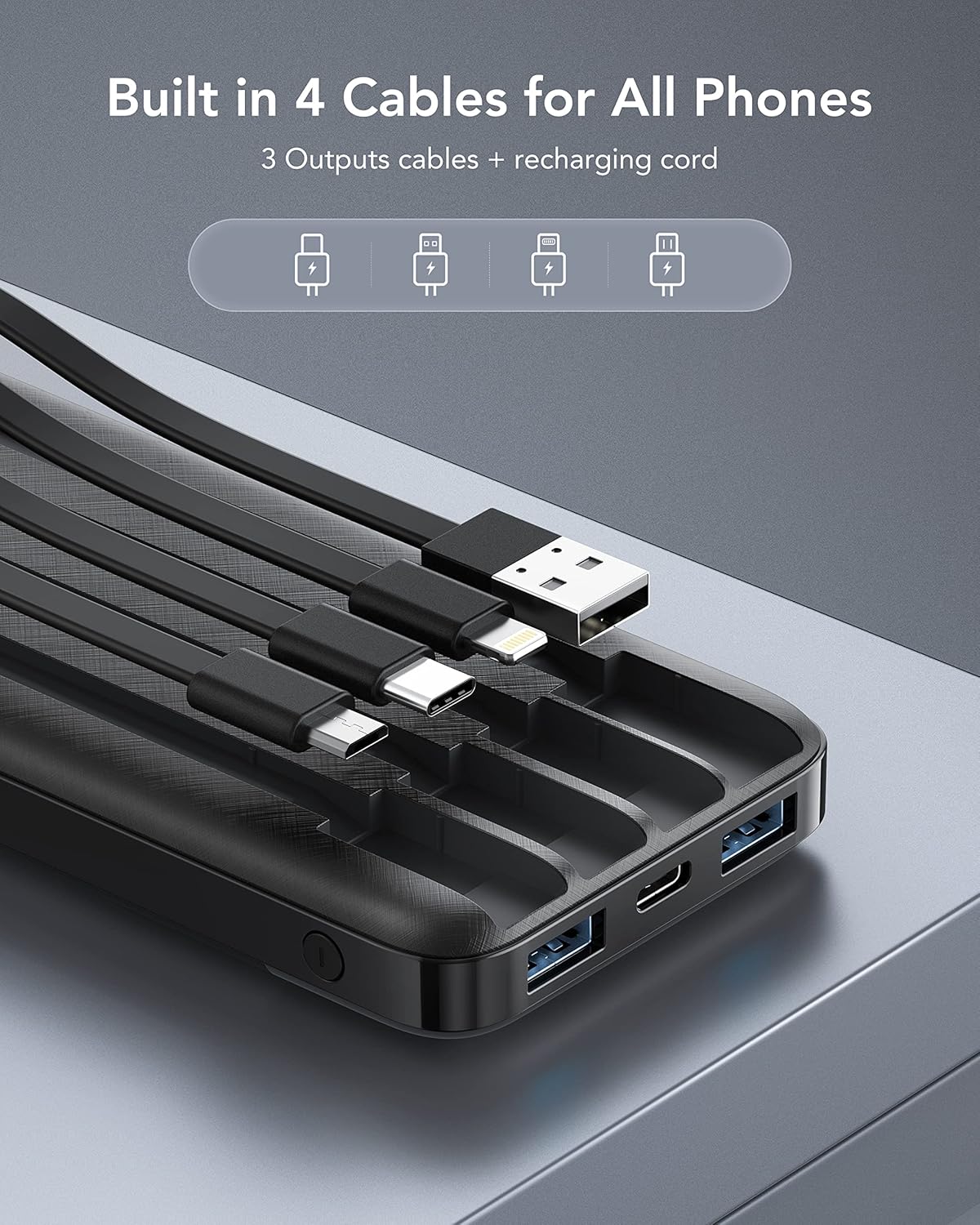 Thumbnail 1 de Charmast Power Bank 10000mAh con cavi