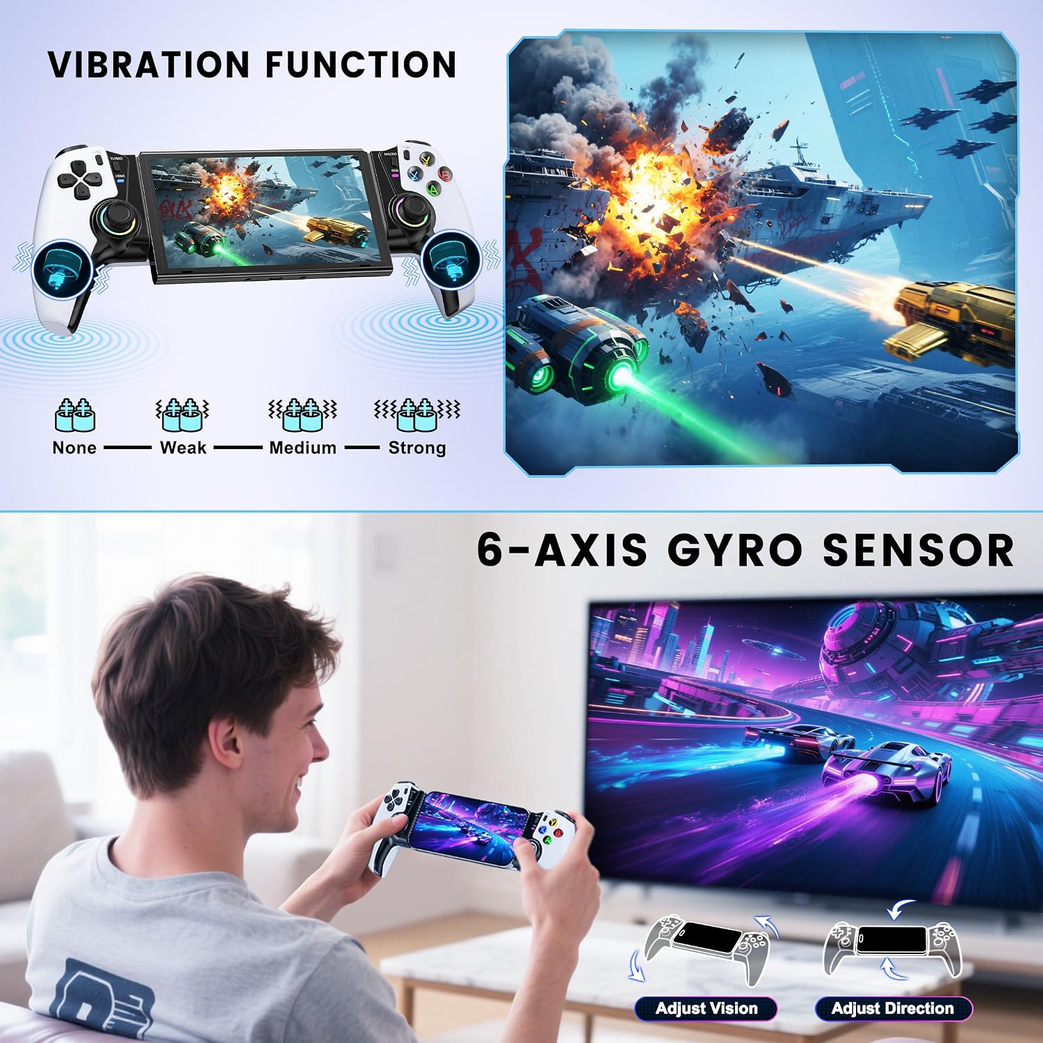 Thumbnail 4 de Bluetooth Mobile Gaming Controller with Hall Joystick