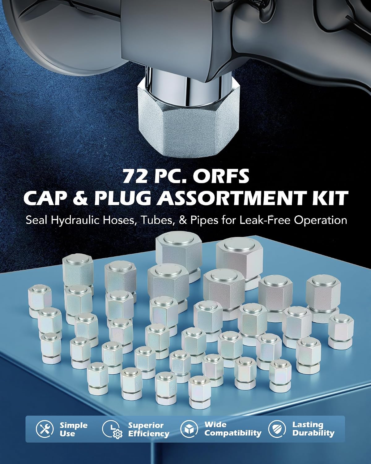 Detalle 2 de ZELCAN 0b9dbb39-7f49-4d02-9fa5-8a0992d62072 Hydraulic Hose Cap & Plug Kit
