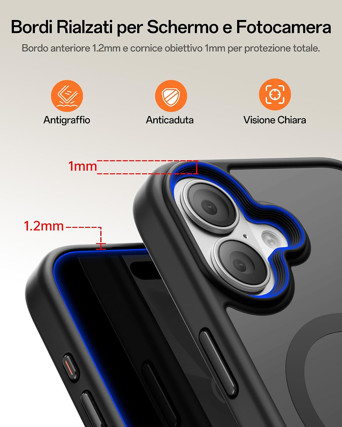 Thumbnail 6 de UNBREAKcable Custodia Magnetica per iPhone 17 da 6,3 pollici – Protezione completa con MagSafe, nero