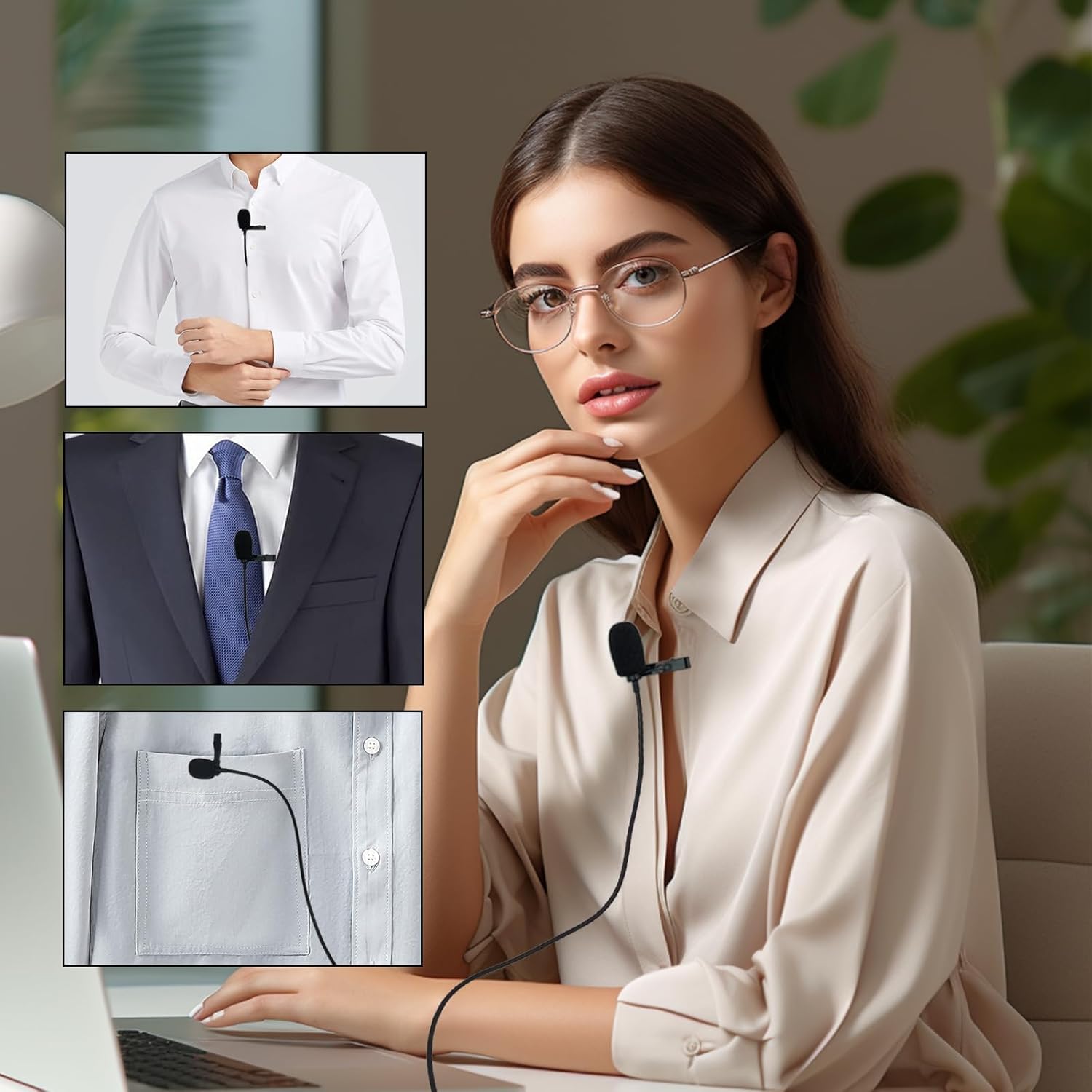 Thumbnail 3 de SPTSSWET 2-pack Lavalier Microphone for 3.5mm TRS wireless systems (omnidirectional wired clip-on)