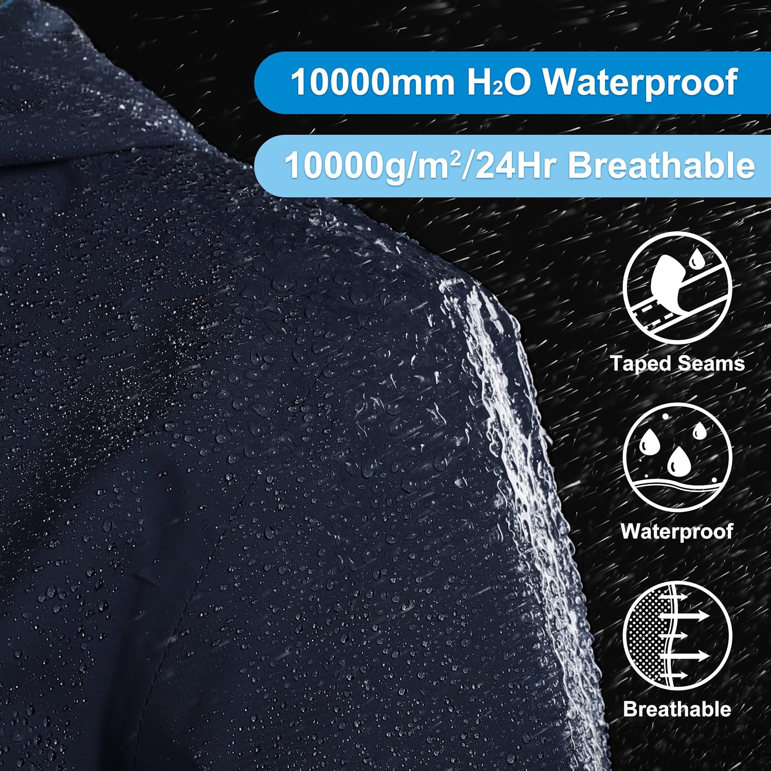 Detalle 2 de 33,000ft Women's Lightweight Waterproof Jacket review: packable, breathable rain shell for outdoor adventures