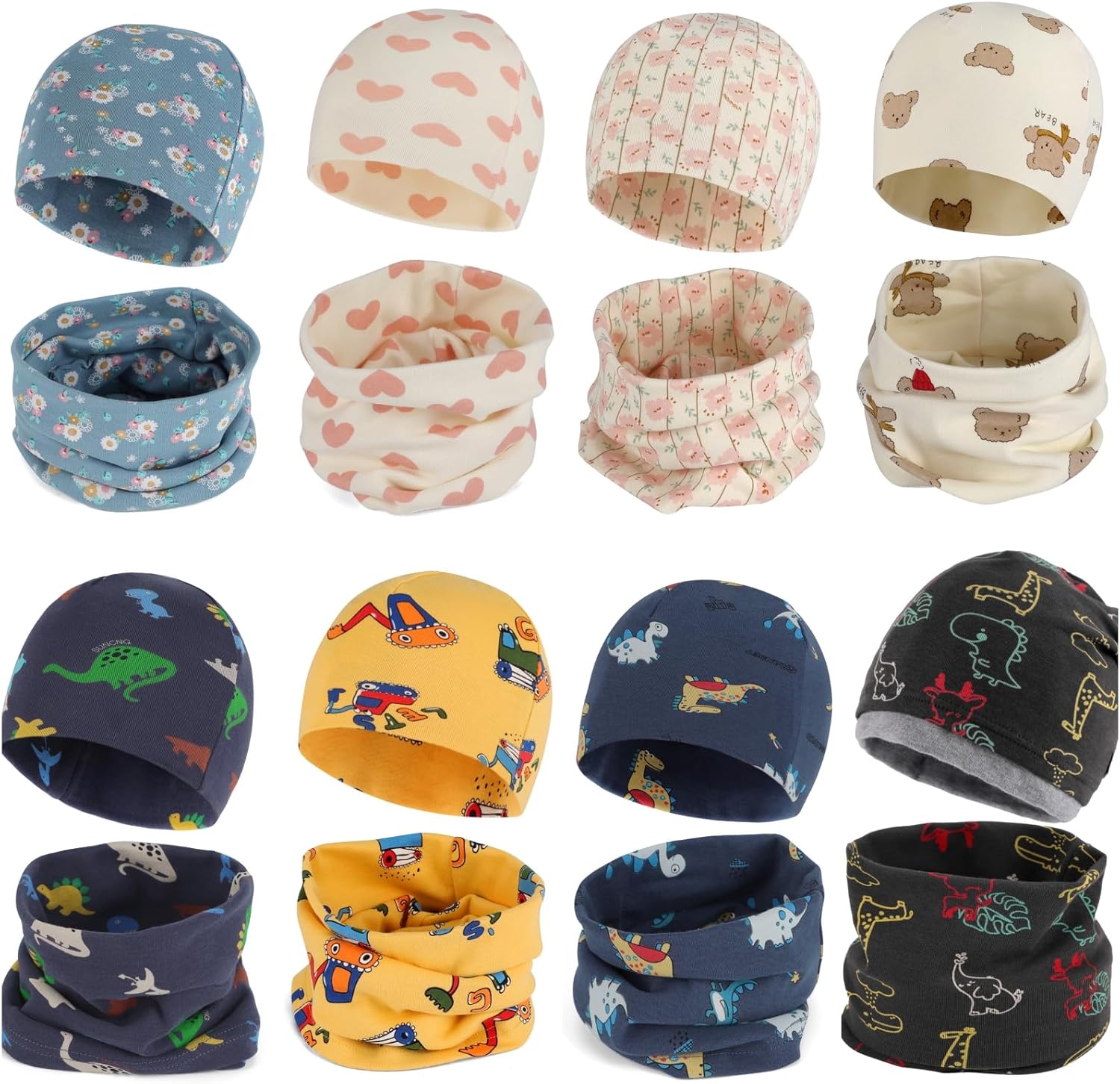 Detalle 2 de Cheerful Mario Baby Cotton Beanie Hat and Loop Scarf Set – 0–10 Years