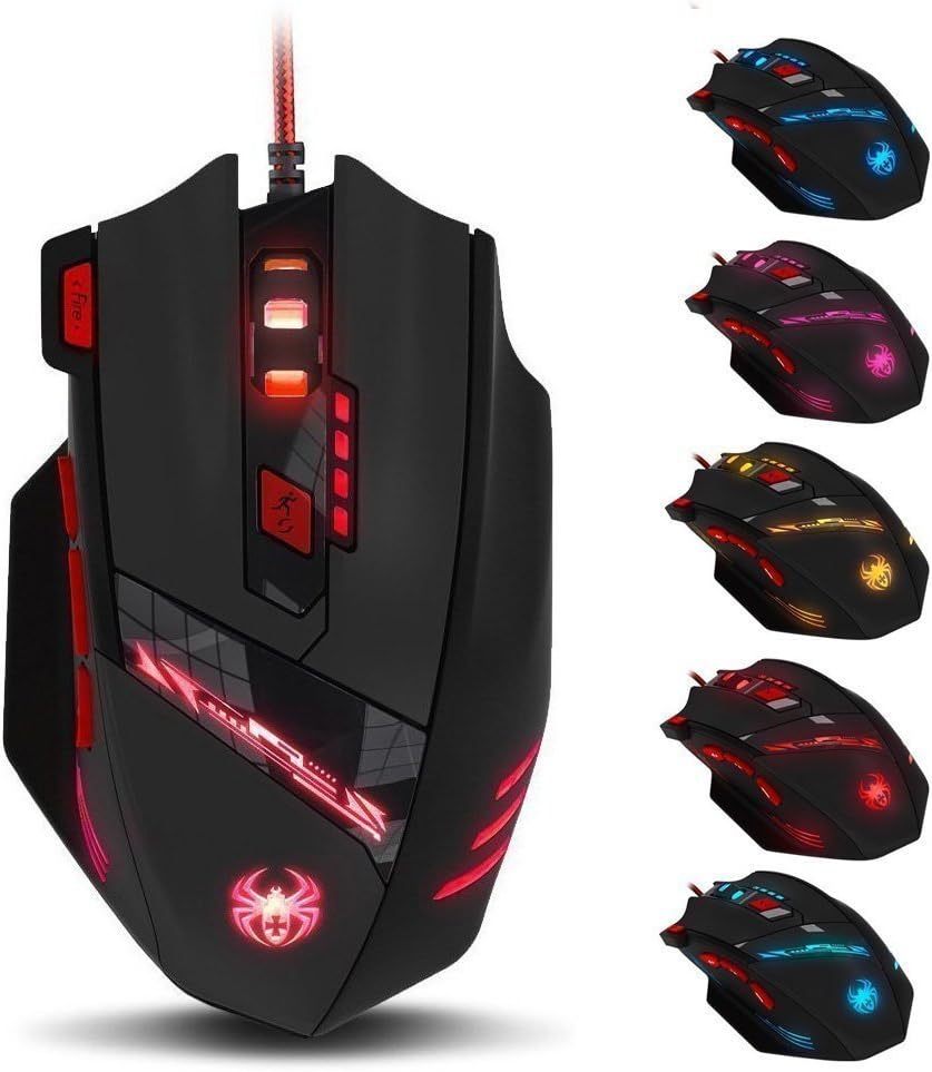 Detalle de zelotes Mouse Gaming Cablata 9200 DPI