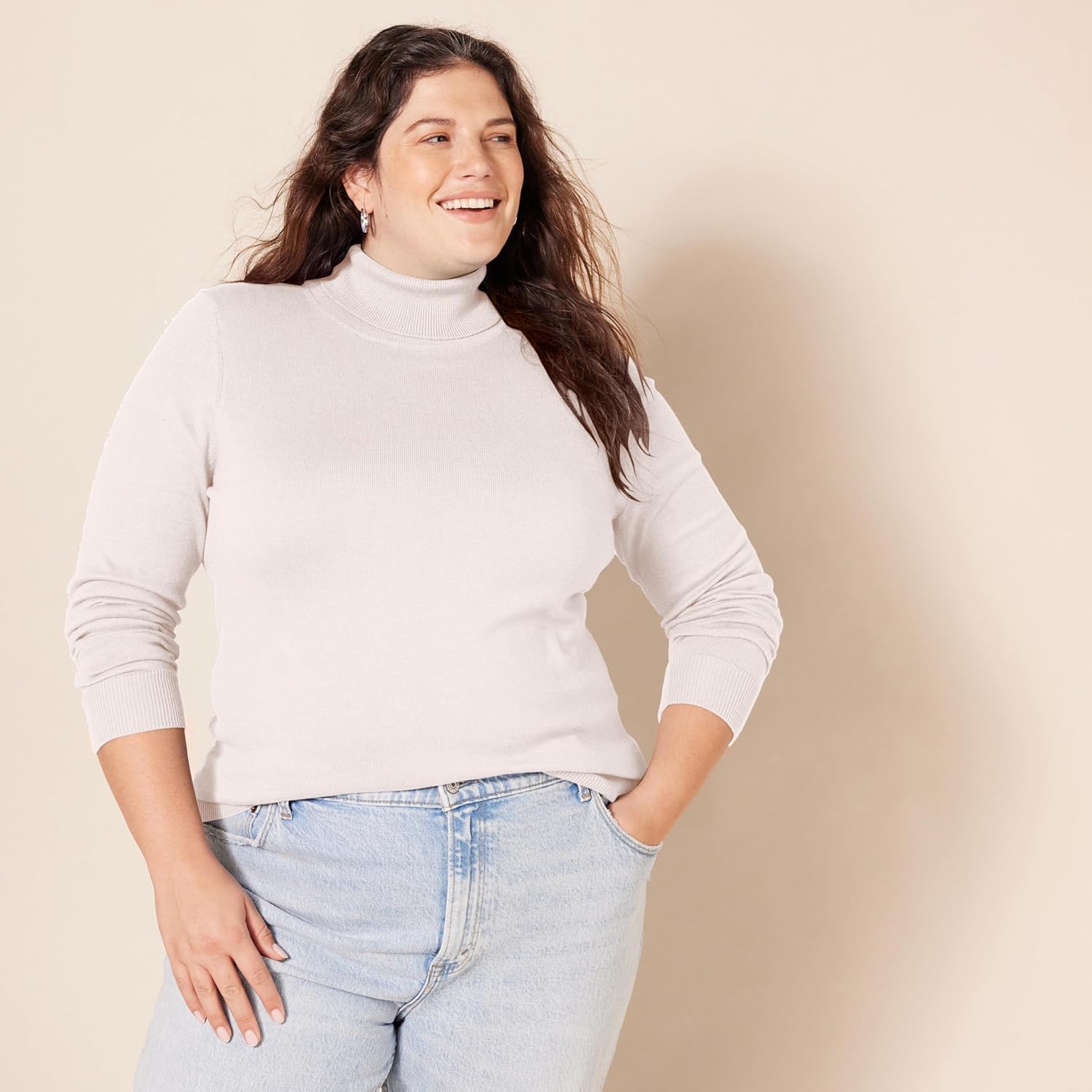 Thumbnail 4 de Amazon Essentials Damen Rollkragenpullover mit langem Arm – leichter Baumwollmix, klassischer Schnitt (auch in Übergröße)